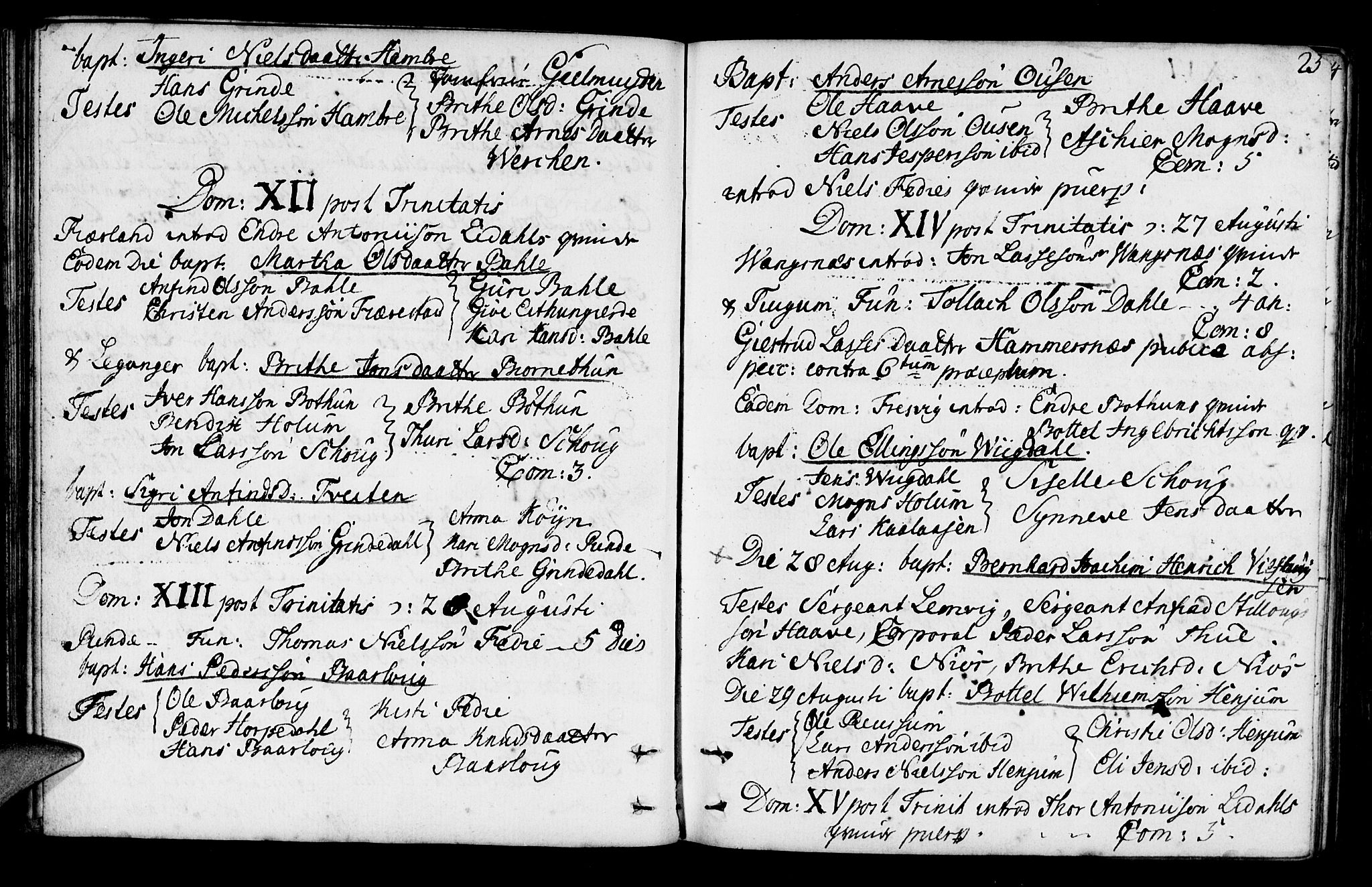 Leikanger sokneprestembete, SAB/A-81001: Parish register (official) no. A 3, 1756-1770, p. 23