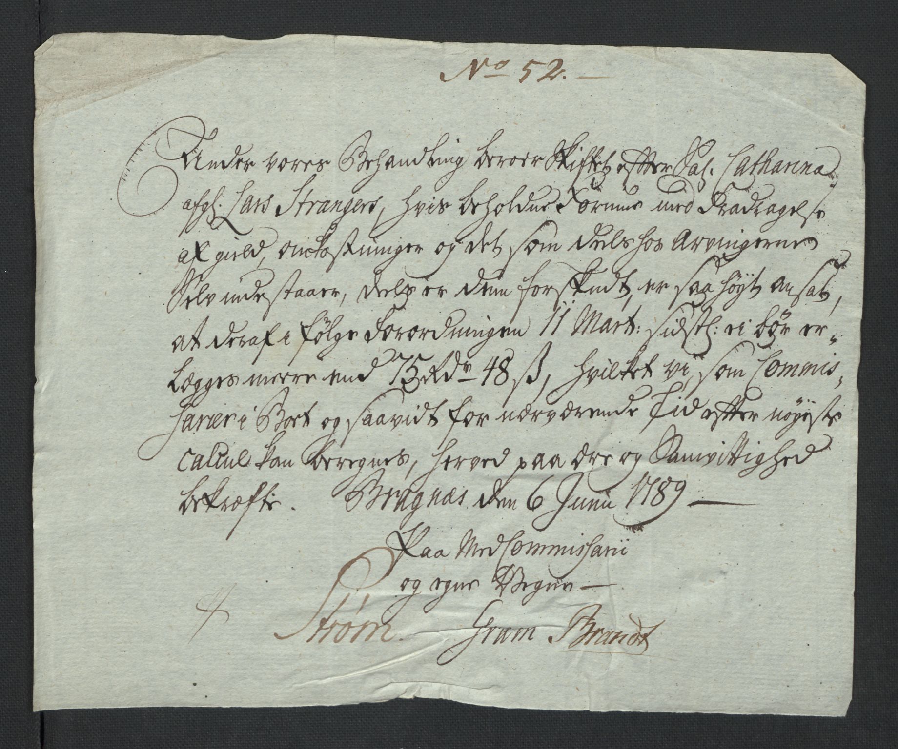 Rentekammeret inntil 1814, Reviderte regnskaper, Mindre regnskaper, RA/EA-4068/Rf/Rfe/L0004: Bragernes. Buskerud fogderi, 1789, p. 126
