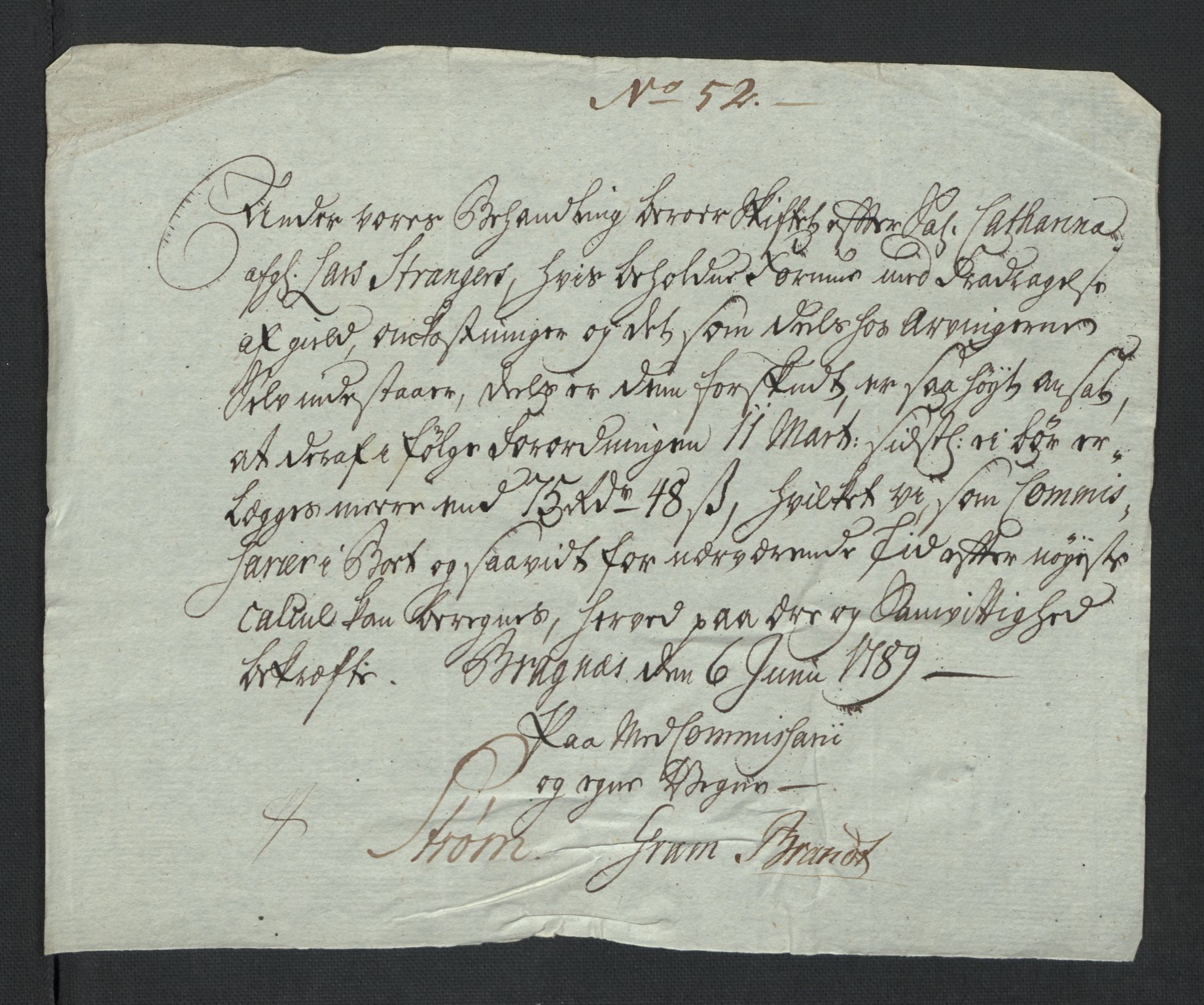 Rentekammeret inntil 1814, Reviderte regnskaper, Mindre regnskaper, AV/RA-EA-4068/Rf/Rfe/L0004: Bragernes. Buskerud fogderi, 1789, p. 126