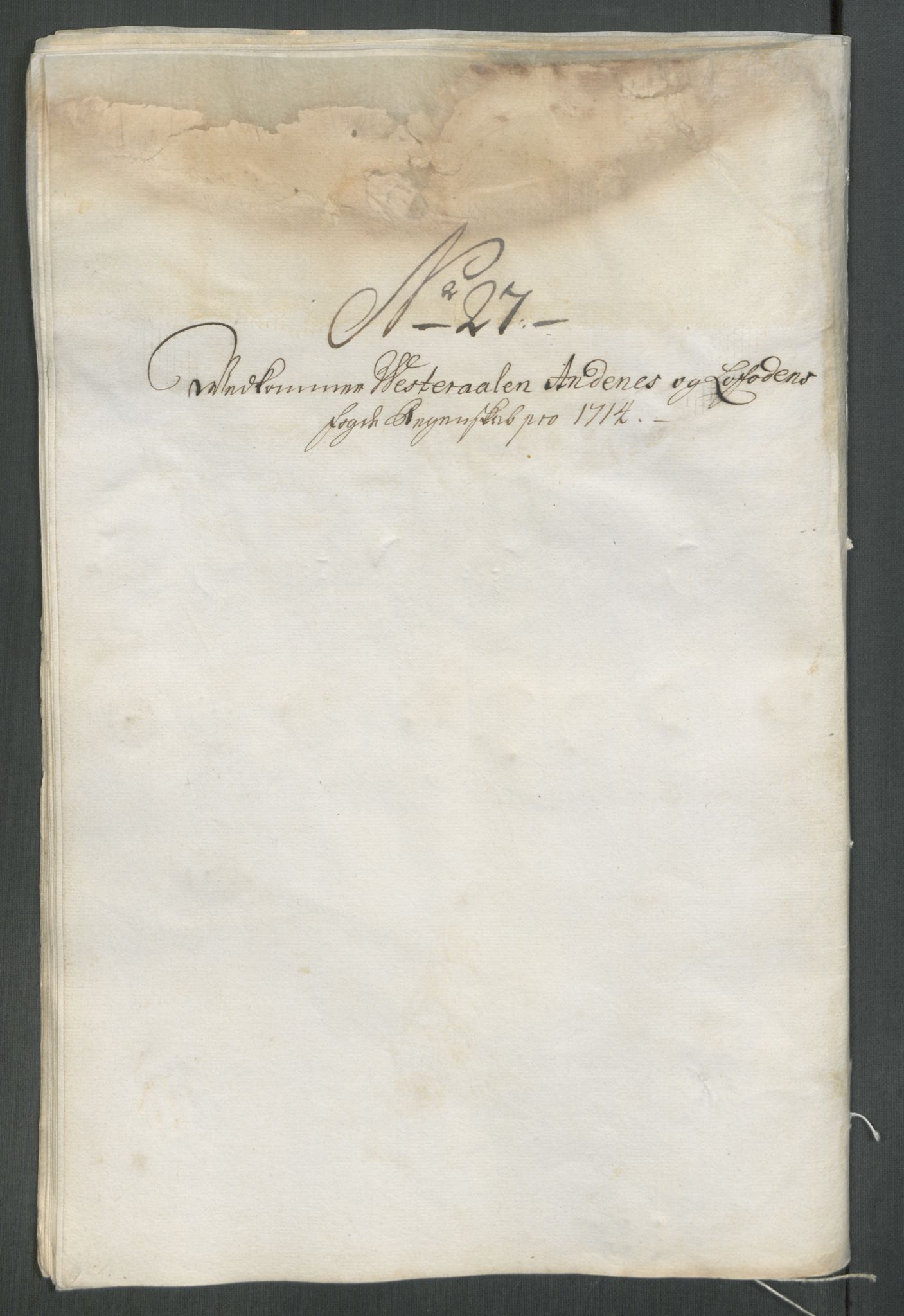 Rentekammeret inntil 1814, Reviderte regnskaper, Fogderegnskap, AV/RA-EA-4092/R67/L4680: Fogderegnskap Vesterålen, Andenes og Lofoten, 1714, p. 181