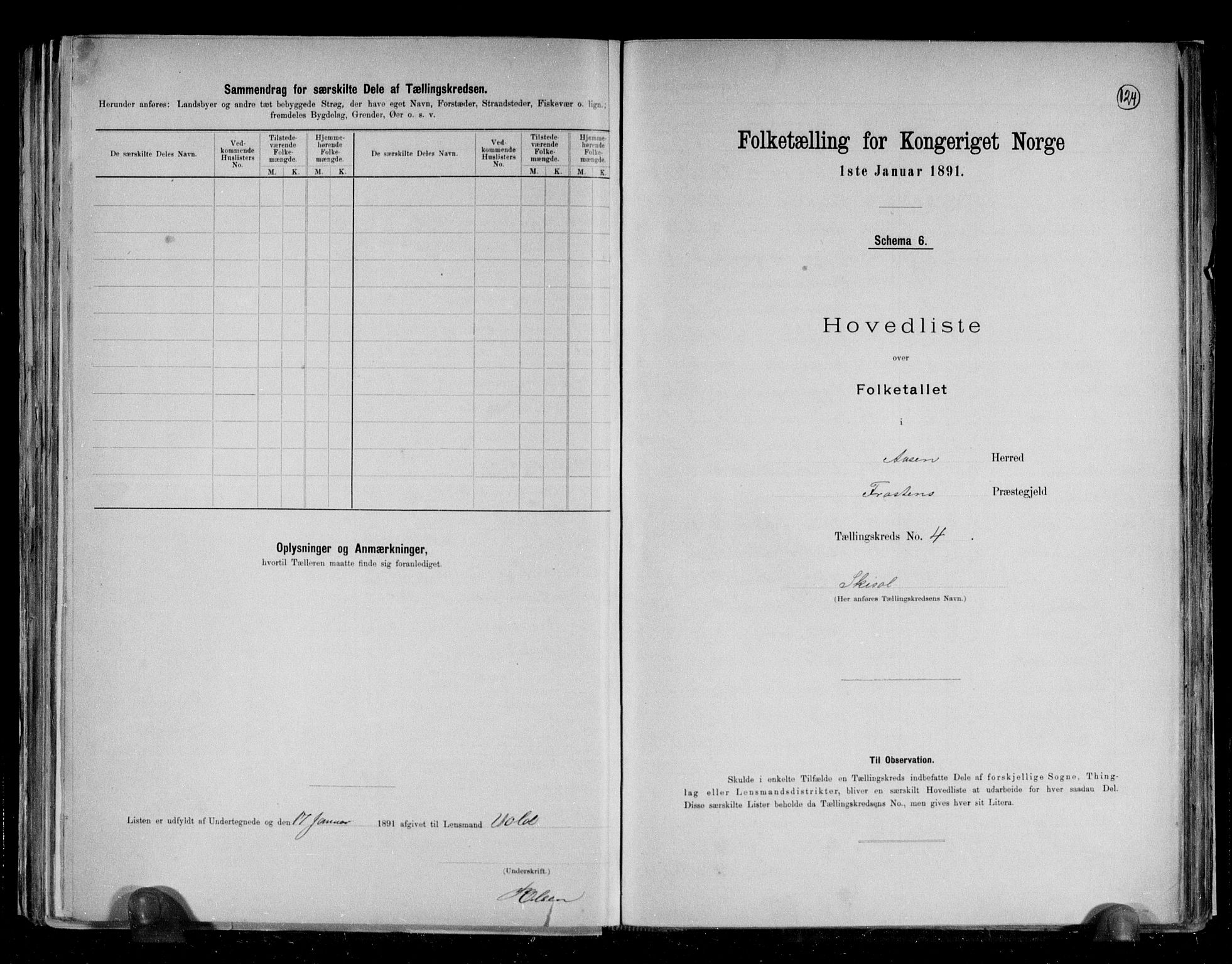 RA, 1891 census for 1716 Åsen, 1891, p. 11