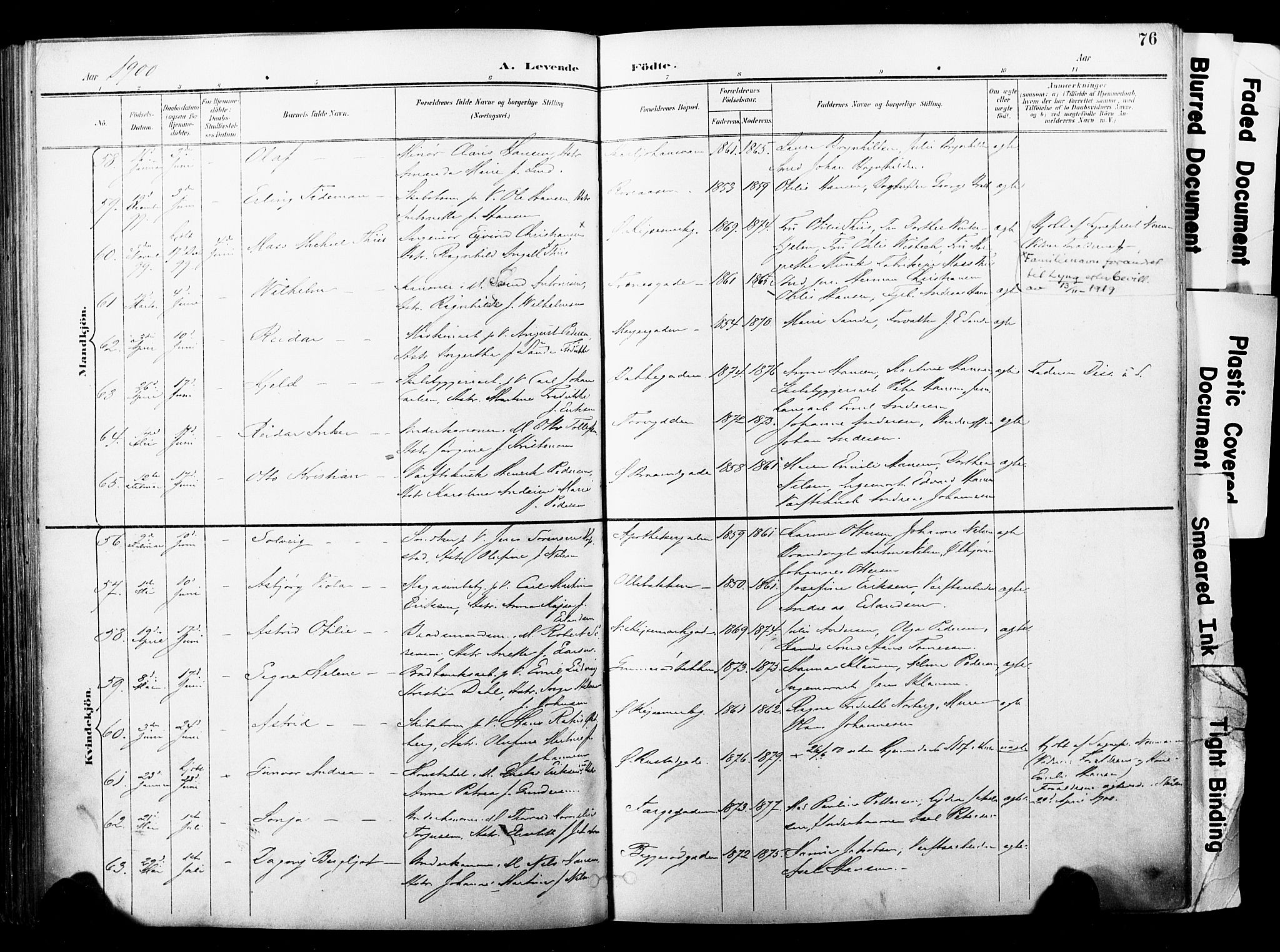 Horten kirkebøker, AV/SAKO-A-348/F/Fa/L0005: Parish register (official) no. 5, 1896-1904, p. 76