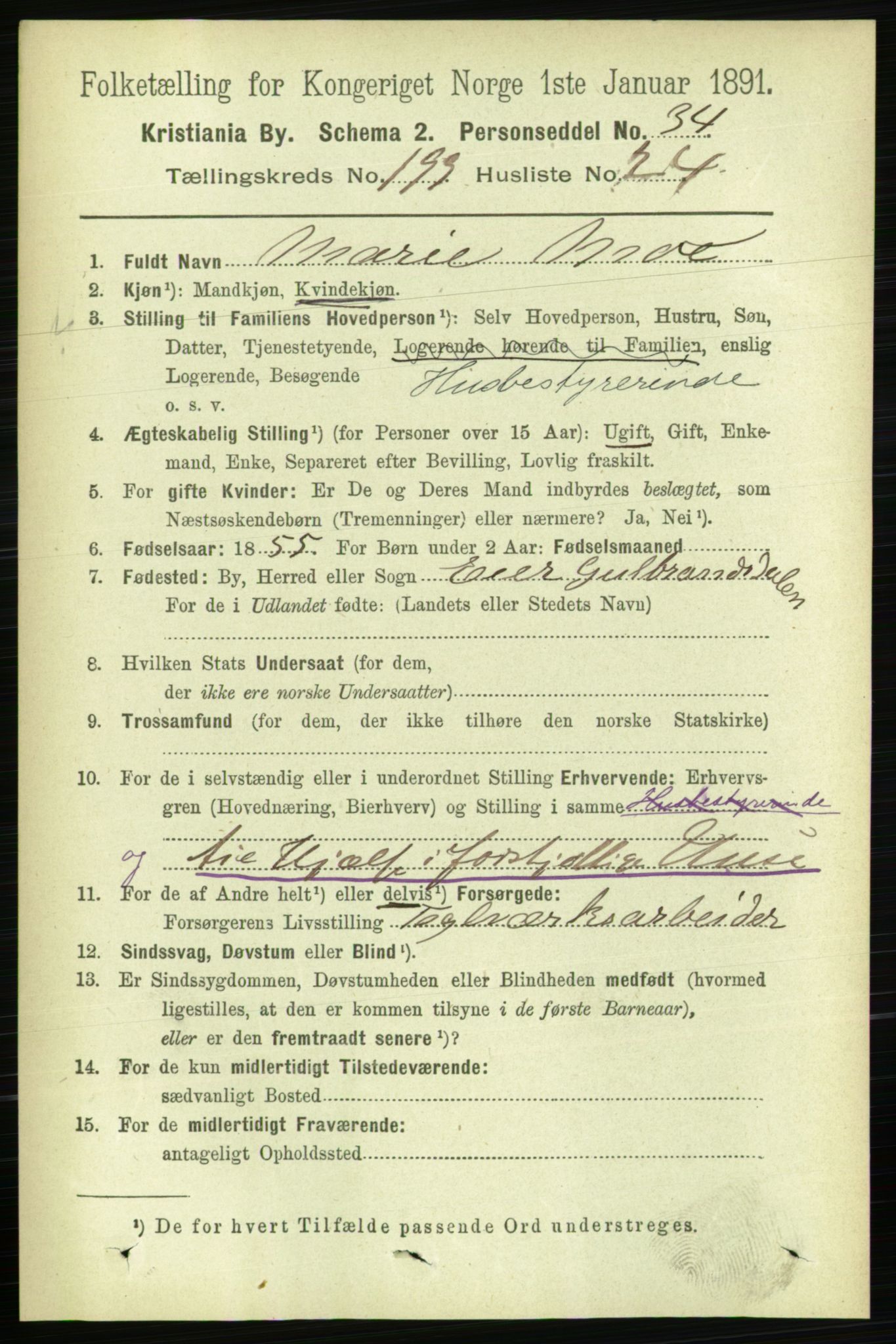 RA, 1891 census for 0301 Kristiania, 1891, p. 120112