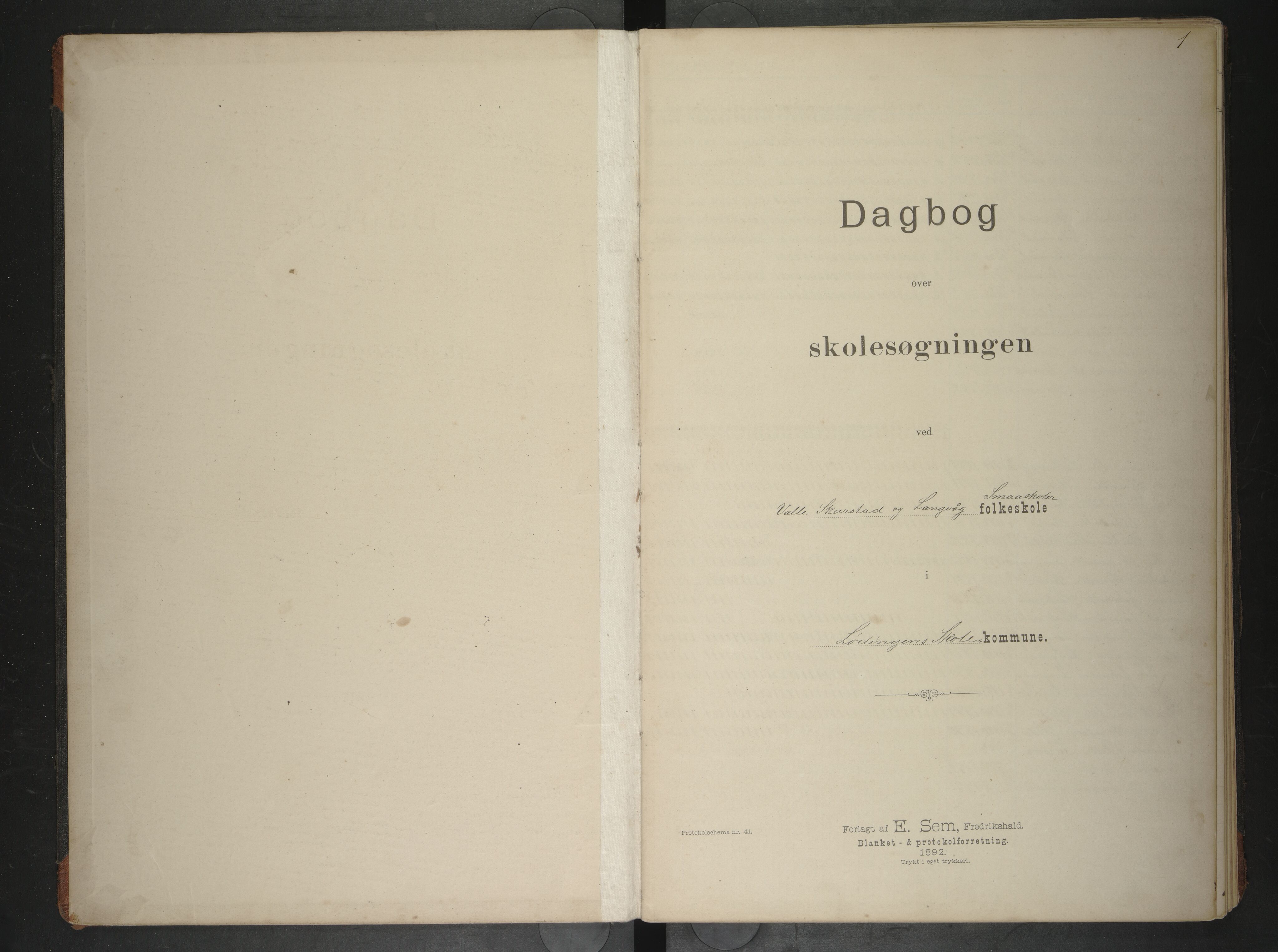 Lødingen kommune. Ymse skolekretser, AIN/K-18510.510.04/F/Fa/L0003: Finnvik/Langvåg/Kanstad/Skarstad/Tofte/Valle, 1892-1910