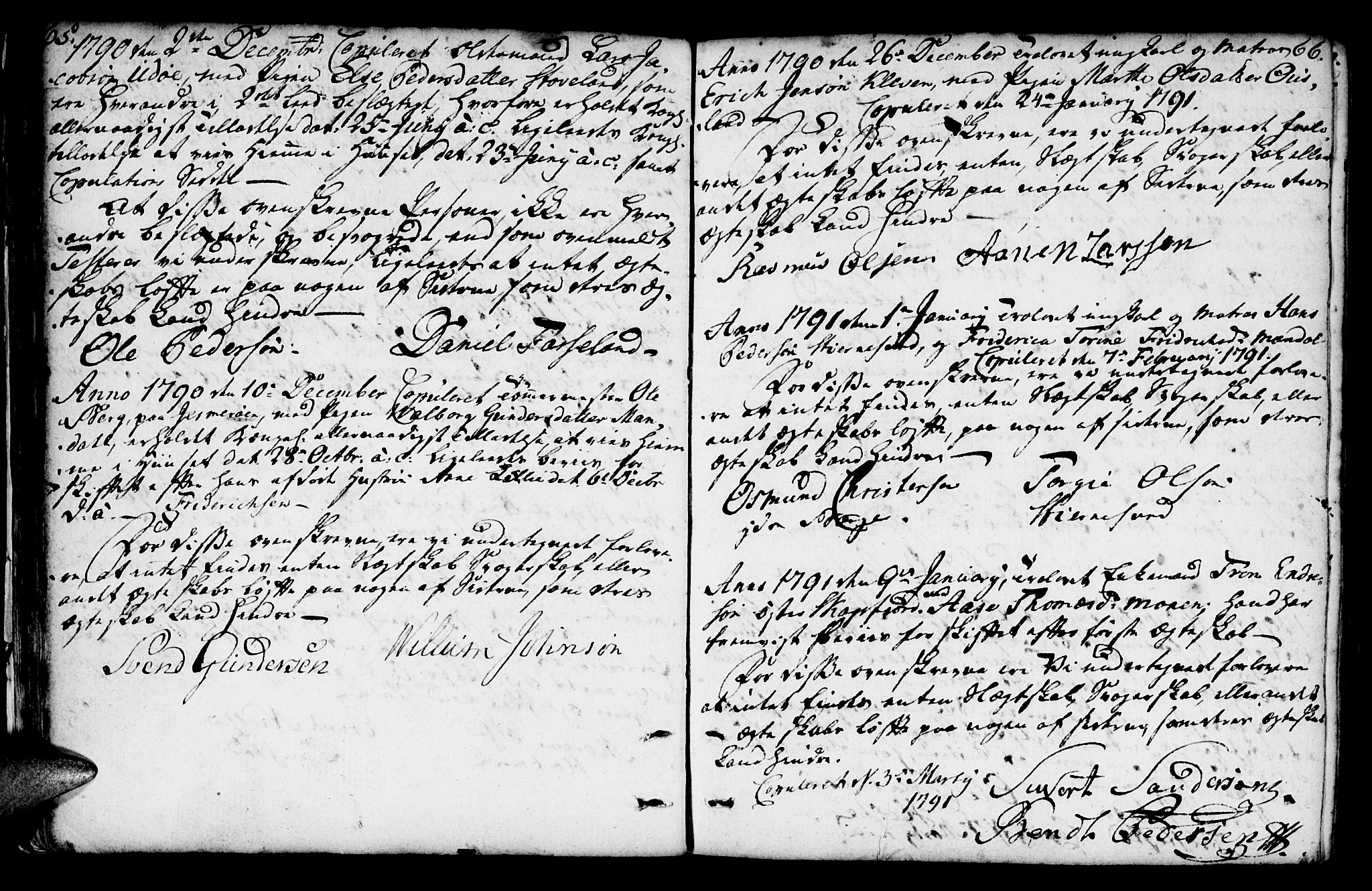 Mandal sokneprestkontor, AV/SAK-1111-0030/F/Fa/Faa/L0007: Parish register (official) no. A 7, 1783-1818, p. 65-66