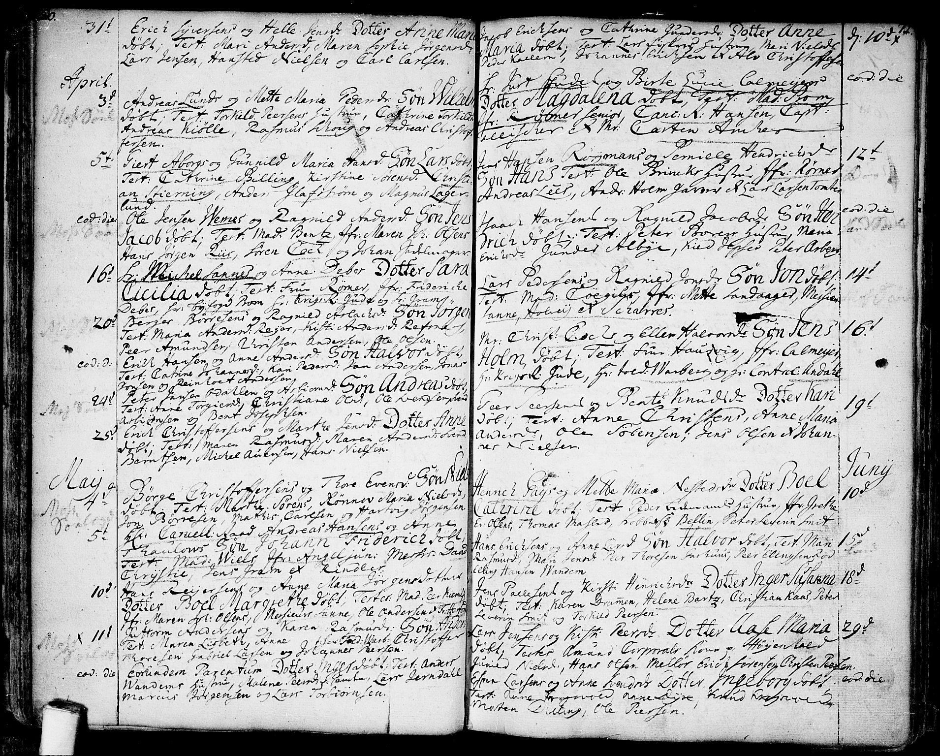 Moss prestekontor Kirkebøker, AV/SAO-A-2003/F/Fa/L0002: Parish register (official) no. I 2, 1753-1779, p. 70-71