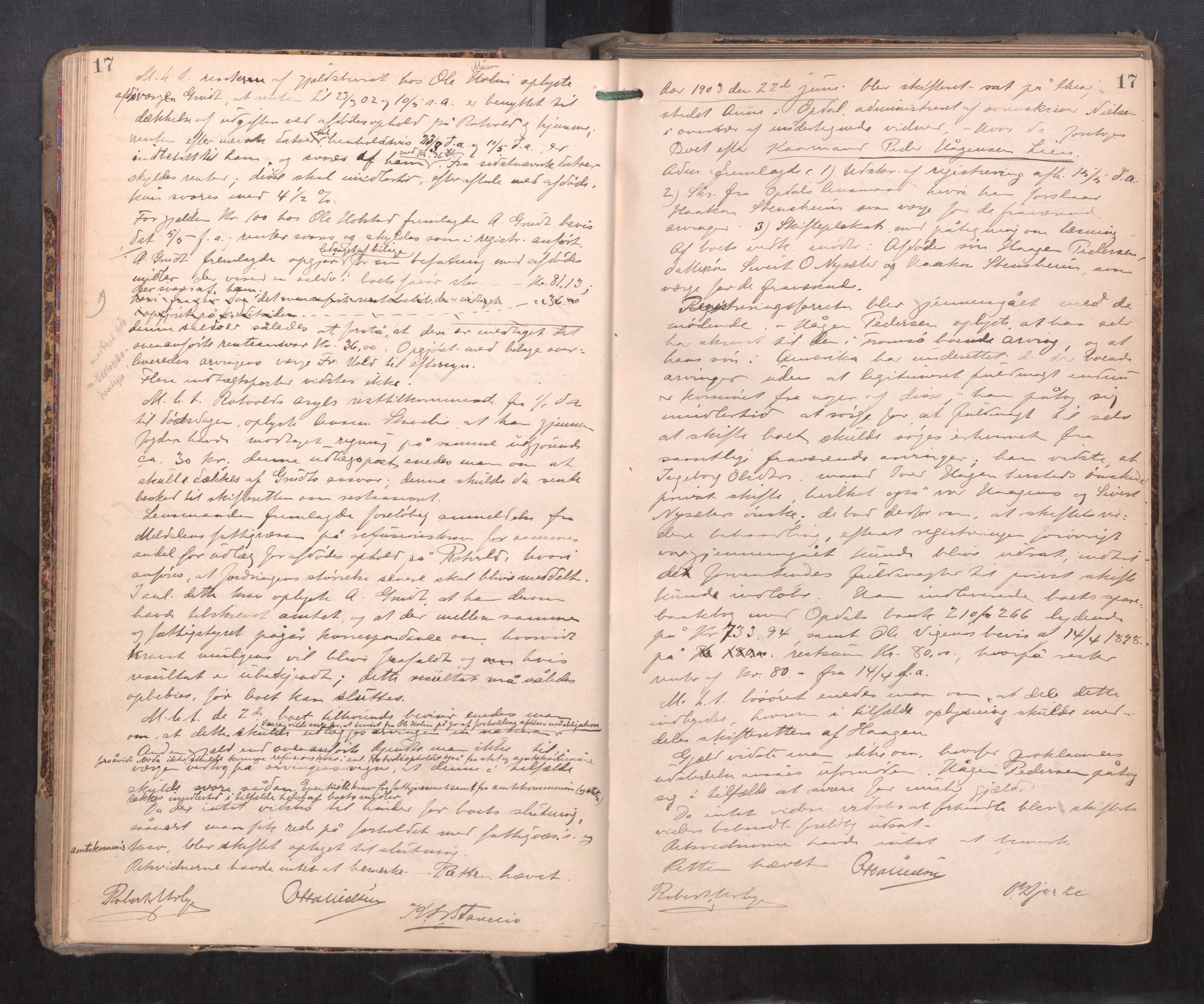 Orkdal sorenskriveri, AV/SAT-A-4169/1/3/3B/L0011: Skiftebehandlingsprotokoll, 1902-1914, p. 17