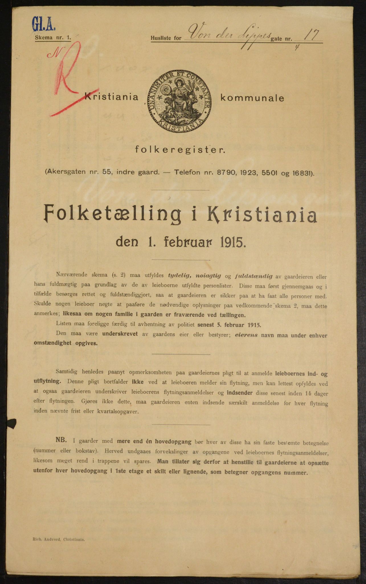 OBA, Municipal Census 1915 for Kristiania, 1915, p. 125973