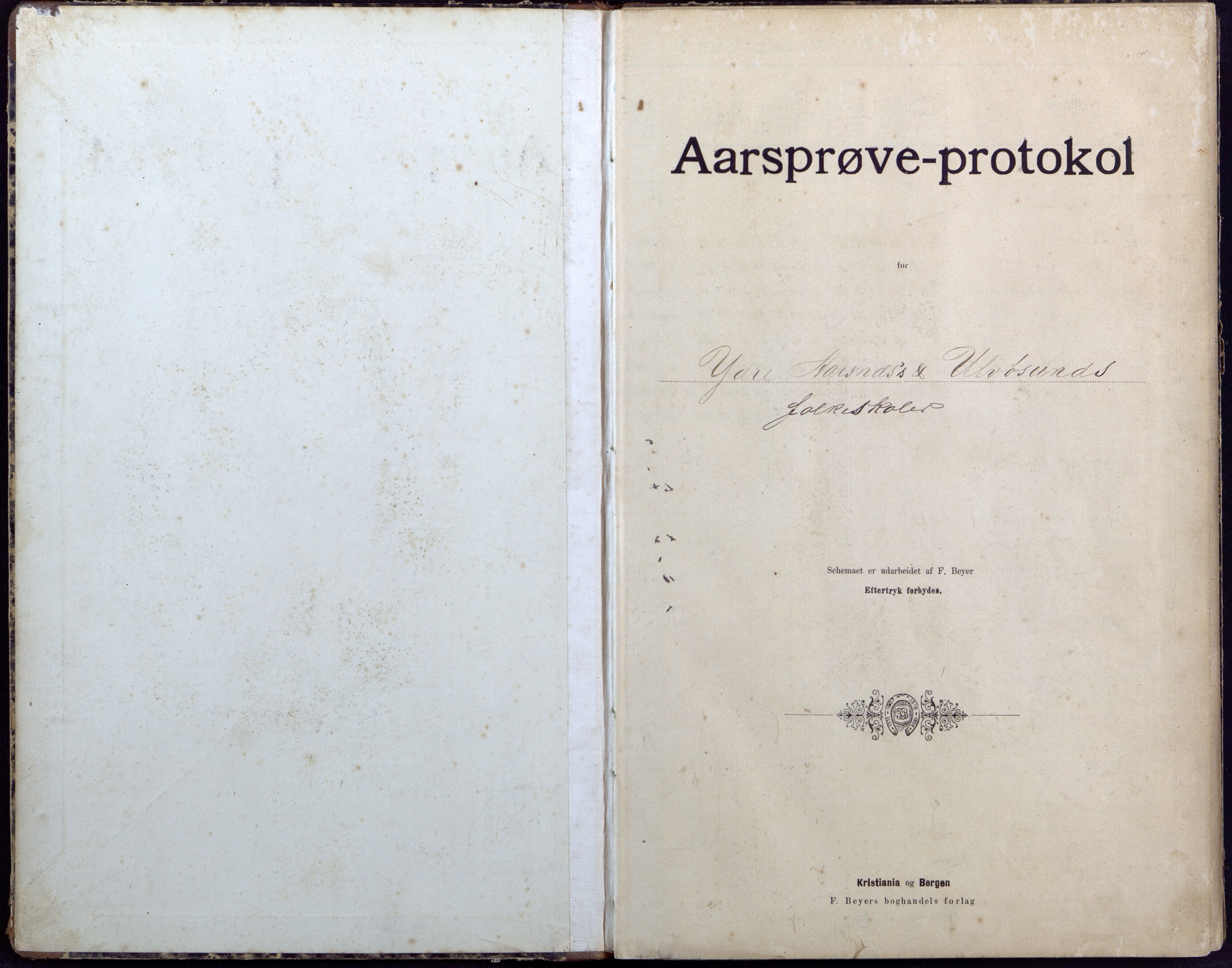 Høvåg kommune, AAKS/KA0927-PK/2/2/L0040: Ytre Årsnes og Ulvøysund - Eksamensprotokoll, 1892-1924