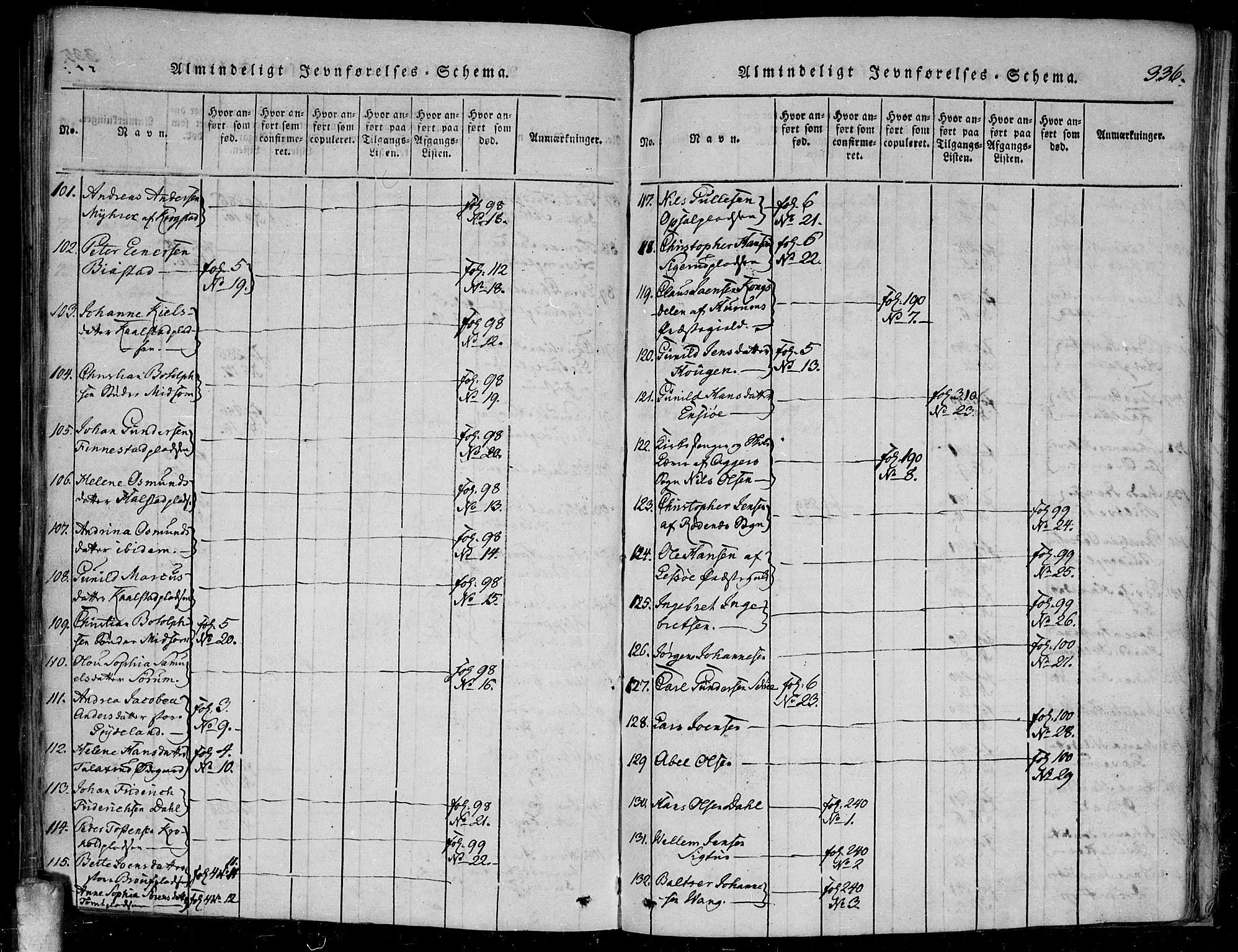 Kråkstad prestekontor Kirkebøker, AV/SAO-A-10125a/F/Fa/L0003: Parish register (official) no. I 3, 1813-1824, p. 336