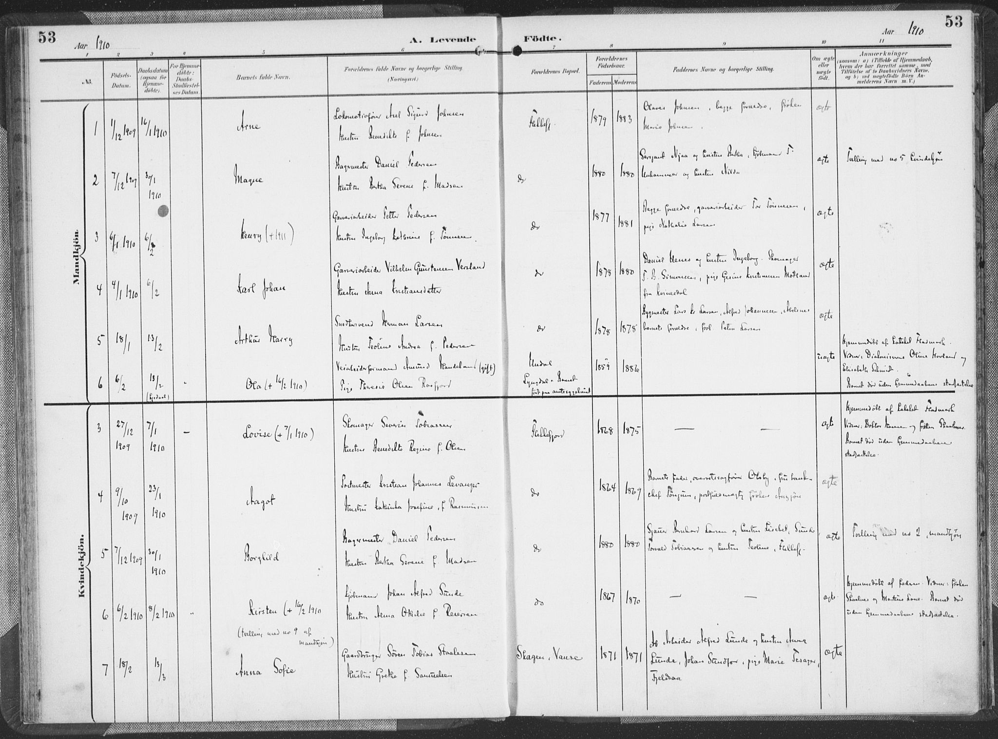 Flekkefjord sokneprestkontor, SAK/1111-0012/F/Fa/Faa/L0002: Parish register (official) no. A 2, 1900-1912, p. 53