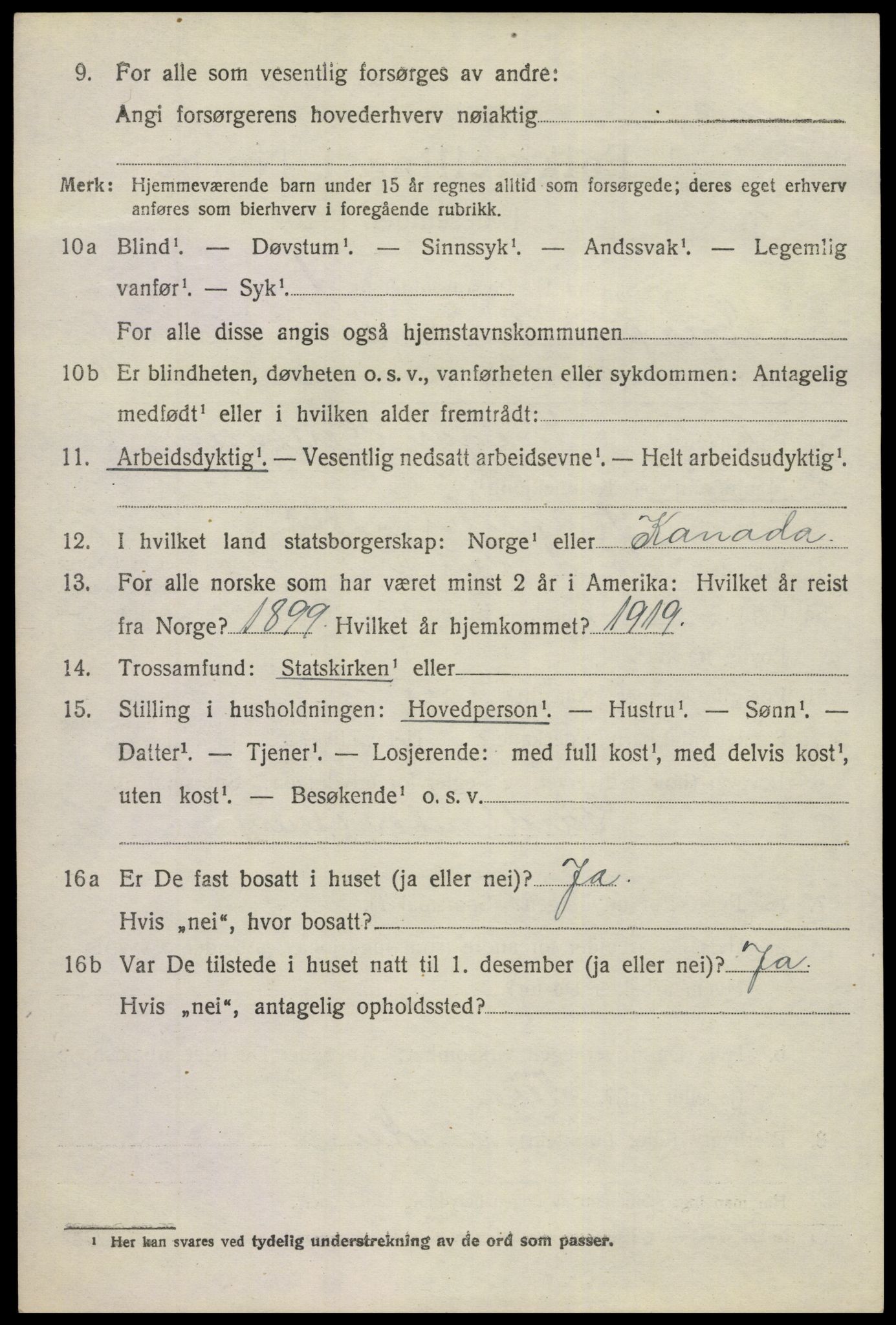 SAKO, 1920 census for Gjerpen, 1920, p. 2725