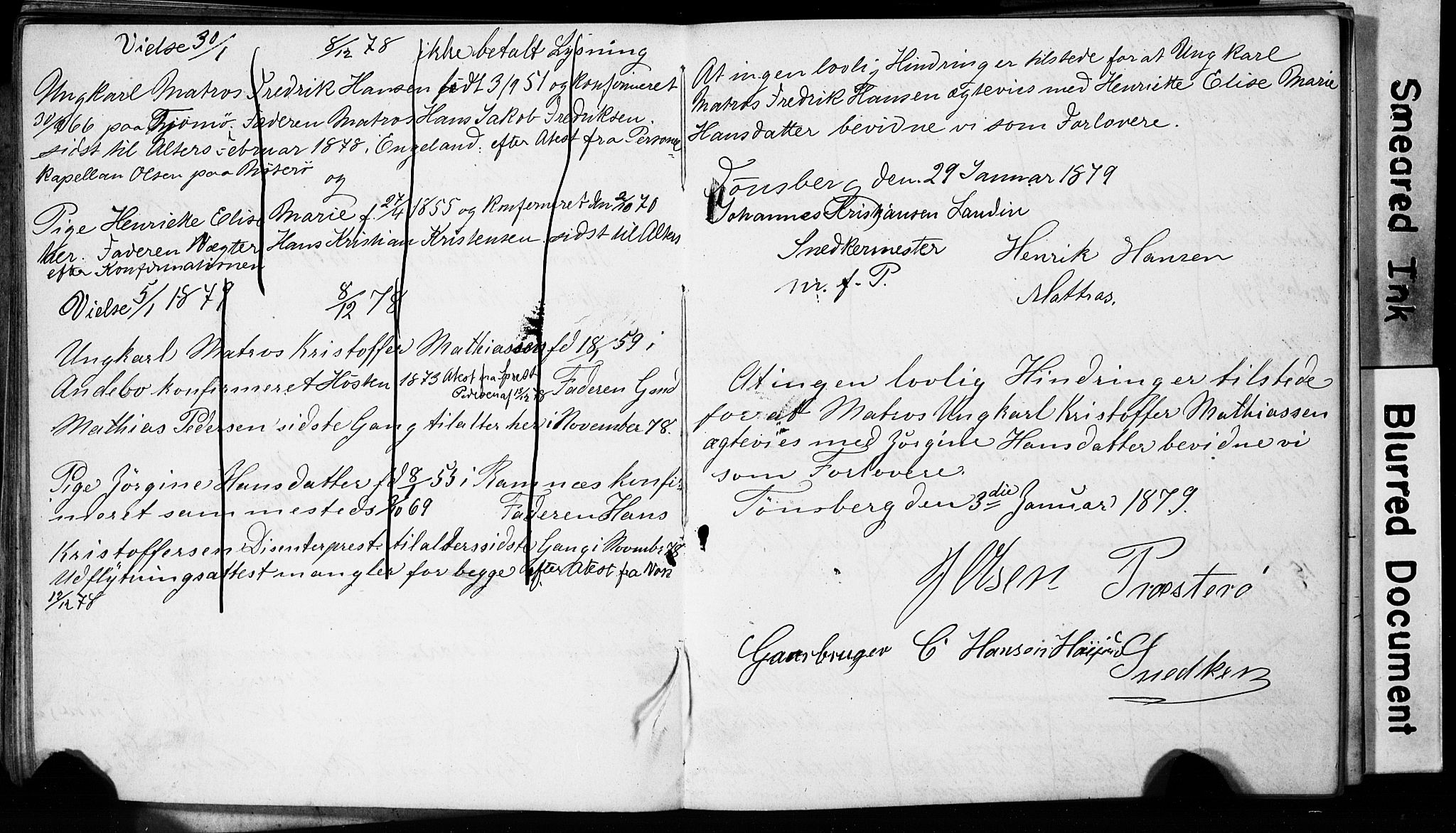 Tønsberg kirkebøker, AV/SAKO-A-330/H/Ha/L0003: Banns register no. 3, 1874-1882