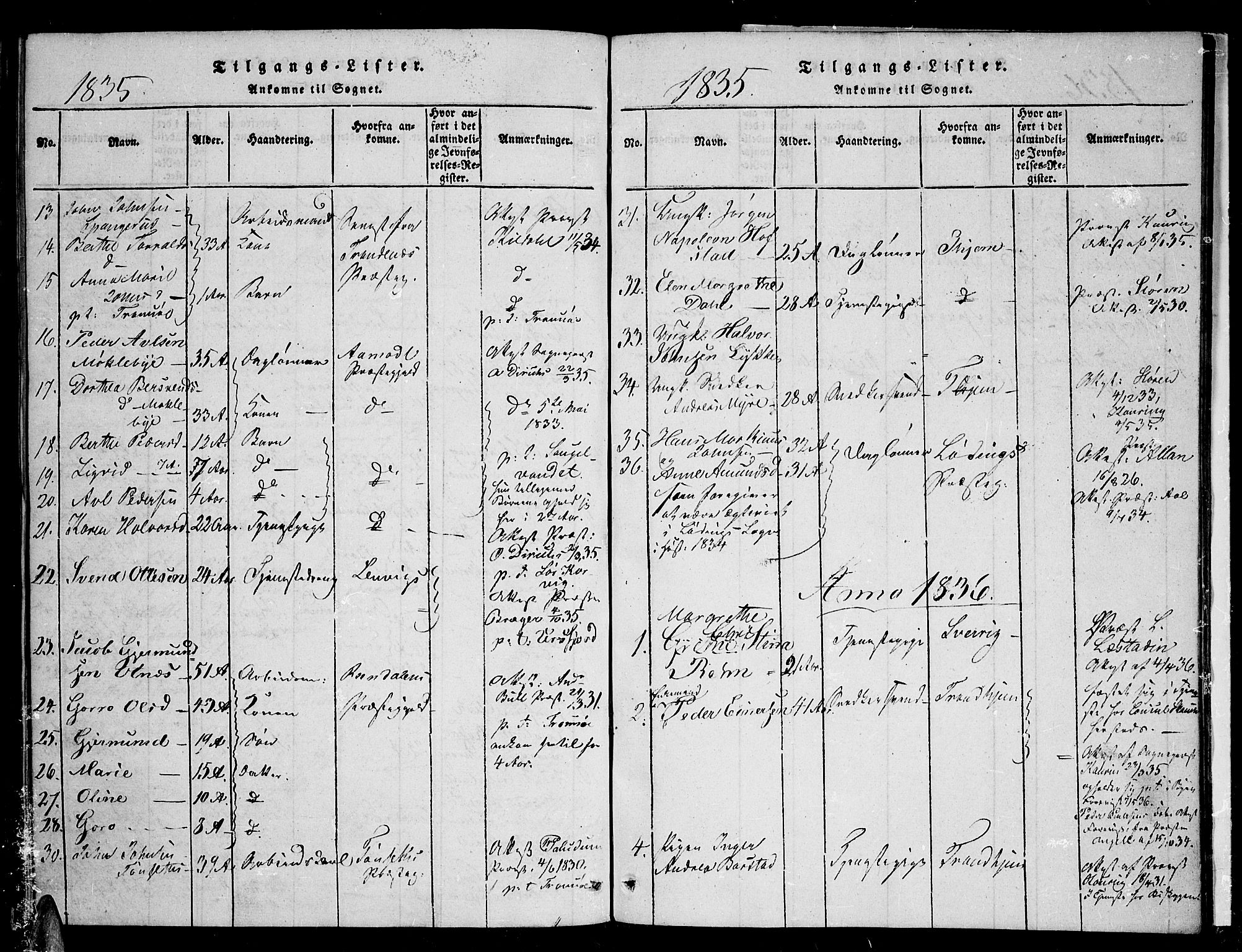 Tromsø sokneprestkontor/stiftsprosti/domprosti, SATØ/S-1343/G/Ga/L0007kirke: Parish register (official) no. 7, 1821-1828, p. 604-605
