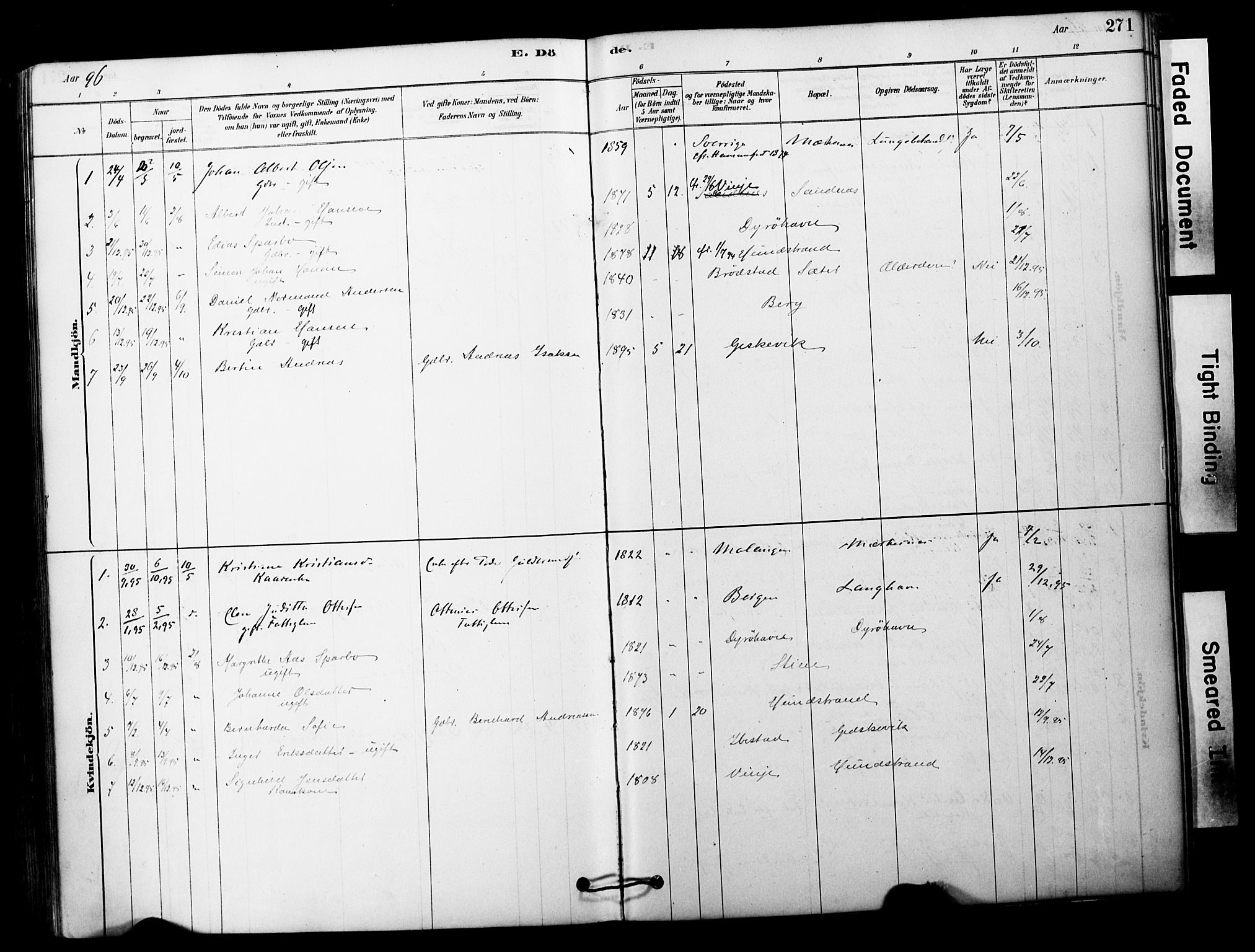 Tranøy sokneprestkontor, SATØ/S-1313/I/Ia/Iaa/L0011kirke: Parish register (official) no. 11, 1878-1904, p. 271