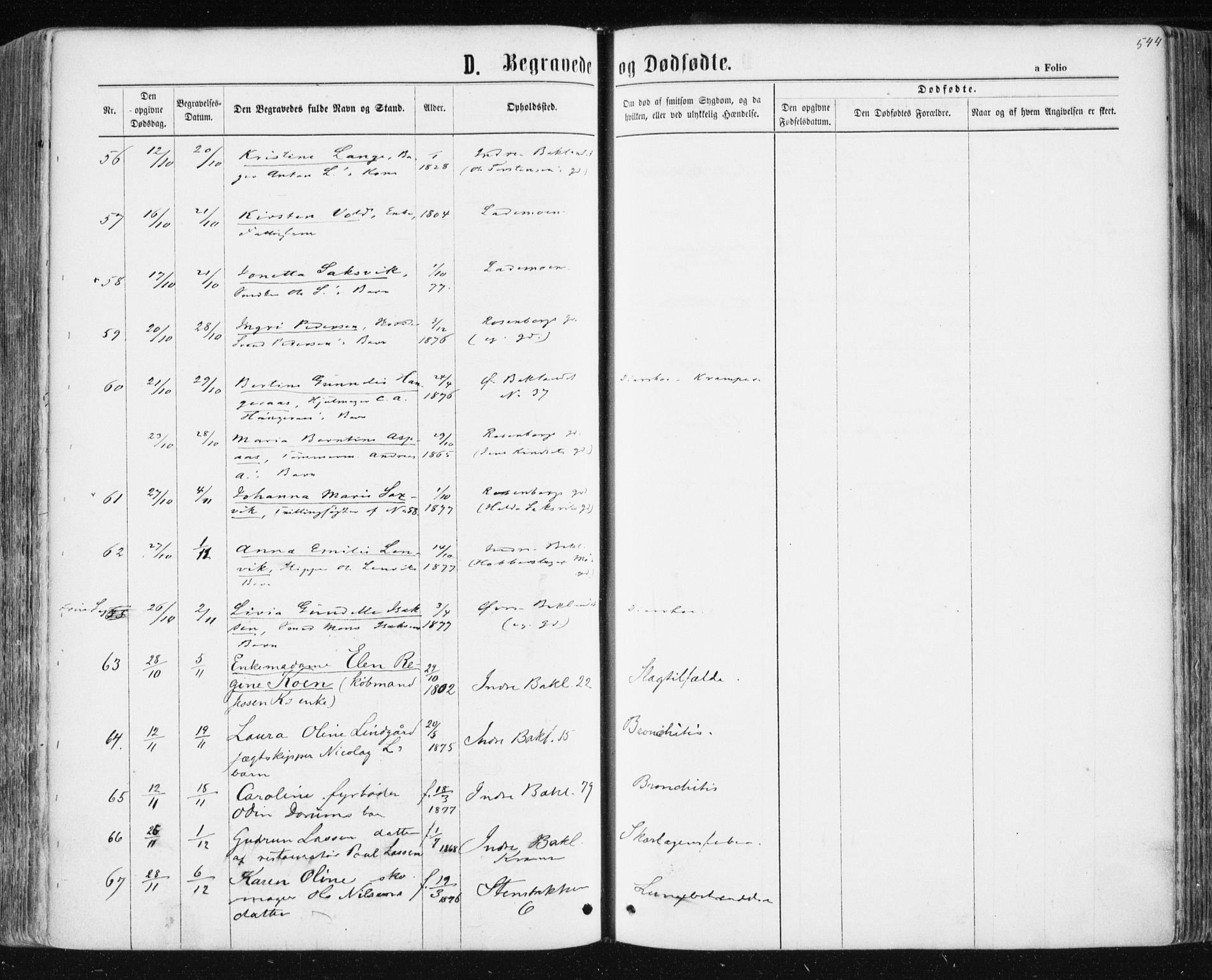 Ministerialprotokoller, klokkerbøker og fødselsregistre - Sør-Trøndelag, AV/SAT-A-1456/604/L0186: Parish register (official) no. 604A07, 1866-1877, p. 544