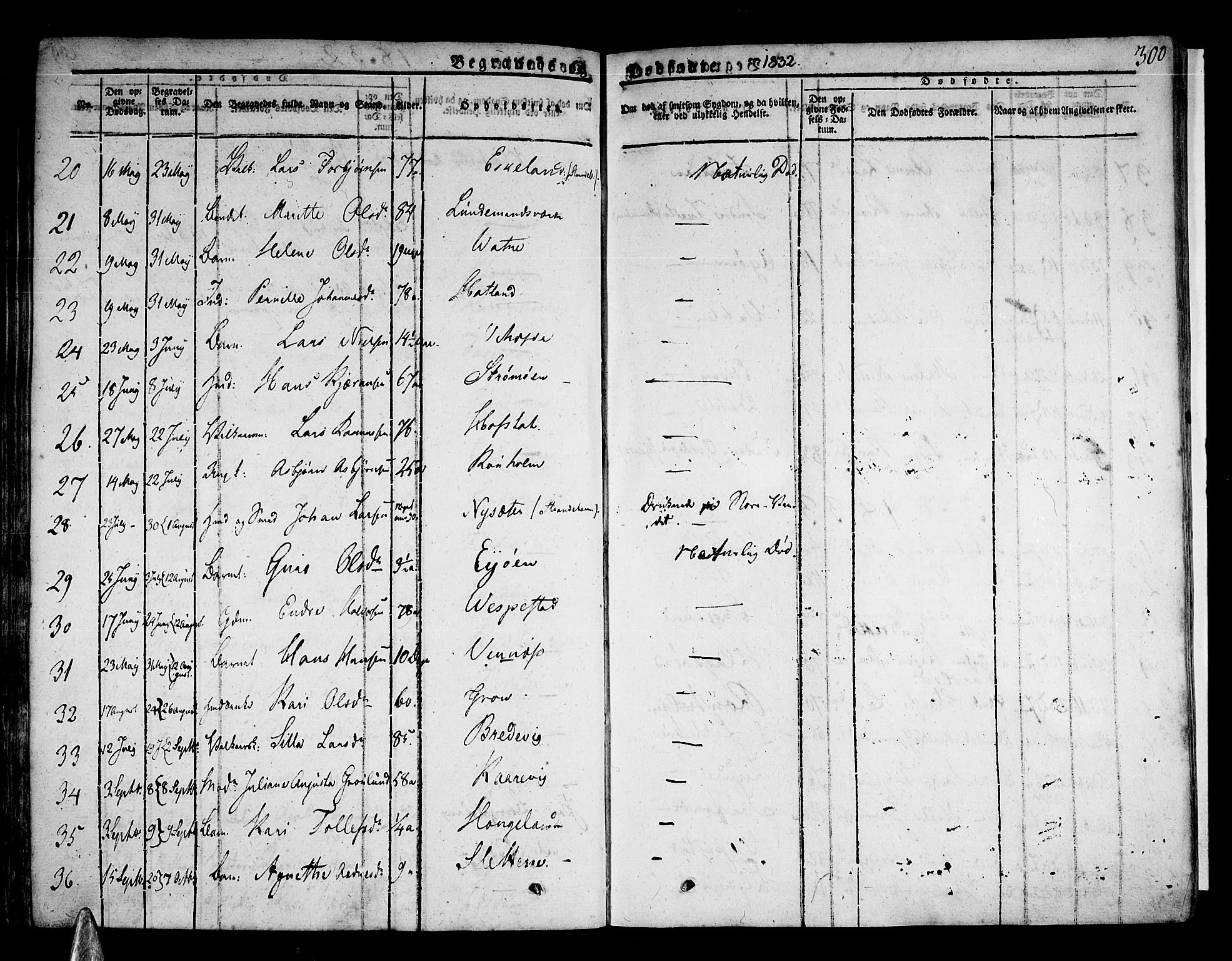 Stord sokneprestembete, SAB/A-78201/H/Haa: Parish register (official) no. A 6, 1826-1840, p. 300