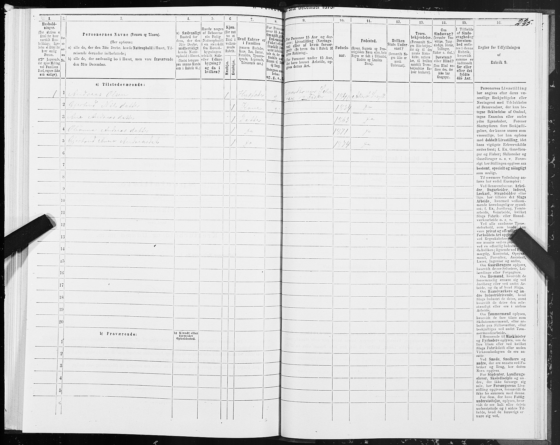 SAT, 1875 census for 1545P Aukra, 1875, p. 2225