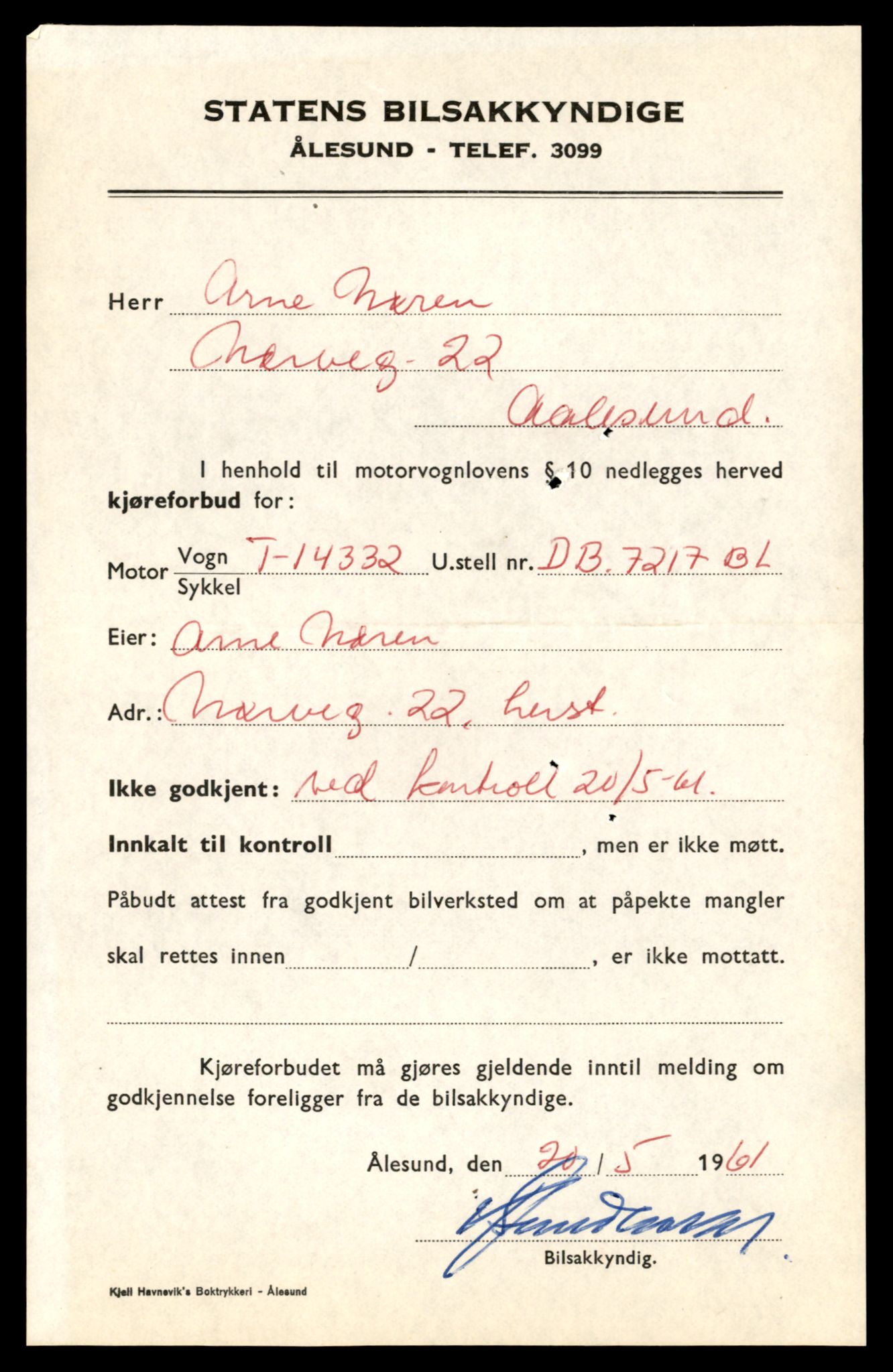 Møre og Romsdal vegkontor - Ålesund trafikkstasjon, AV/SAT-A-4099/F/Fe/L0045: Registreringskort for kjøretøy T 14320 - T 14444, 1927-1998, p. 347