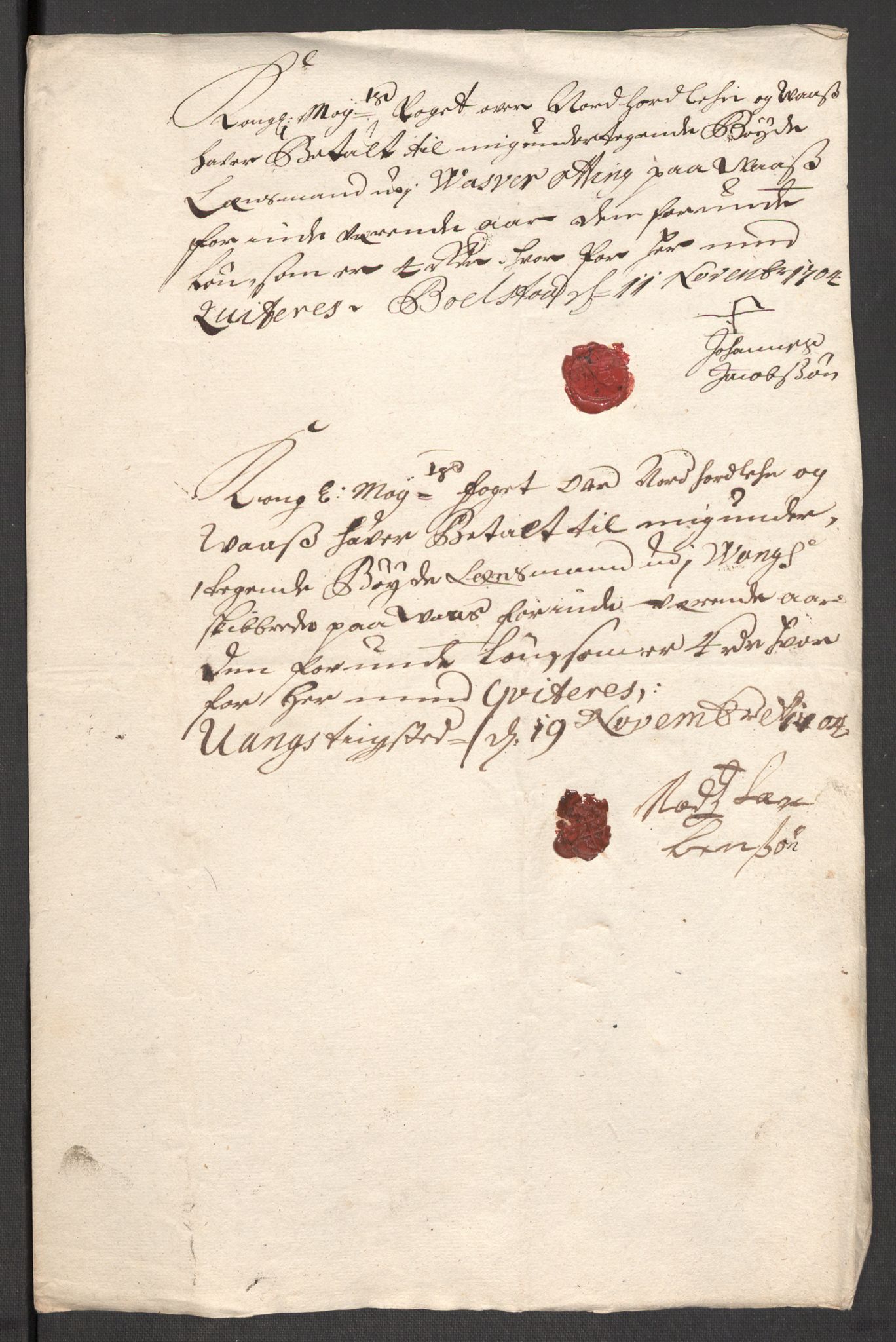 Rentekammeret inntil 1814, Reviderte regnskaper, Fogderegnskap, AV/RA-EA-4092/R51/L3187: Fogderegnskap Nordhordland og Voss, 1704-1705, p. 183