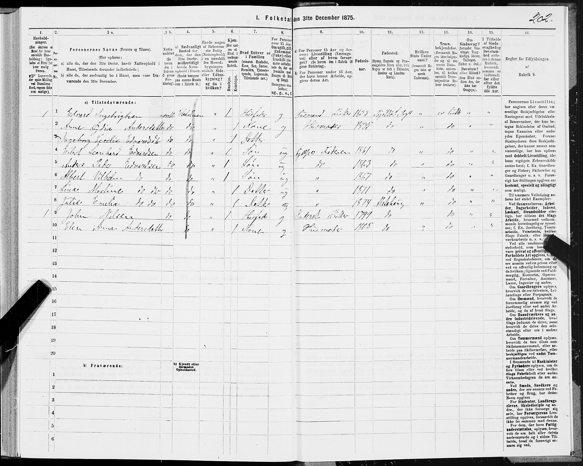 SAT, 1875 census for 1820P Alstahaug, 1875, p. 1802