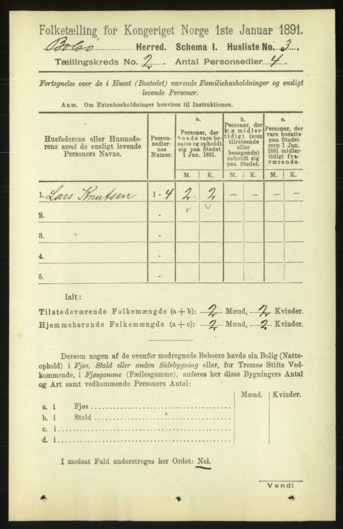 RA, 1891 census for 1544 Bolsøy, 1891, p. 847