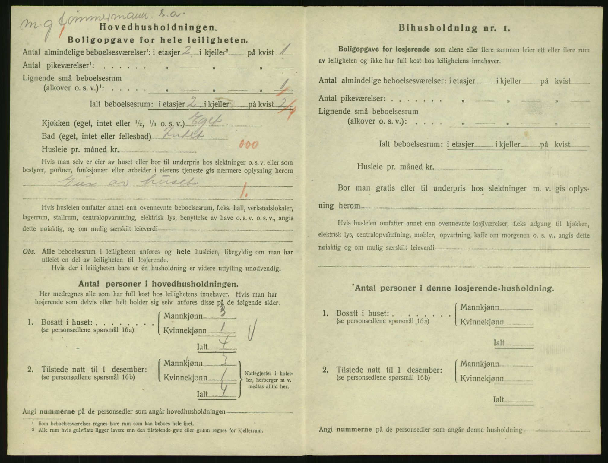 SAK, 1920 census for Arendal, 1920, p. 9153