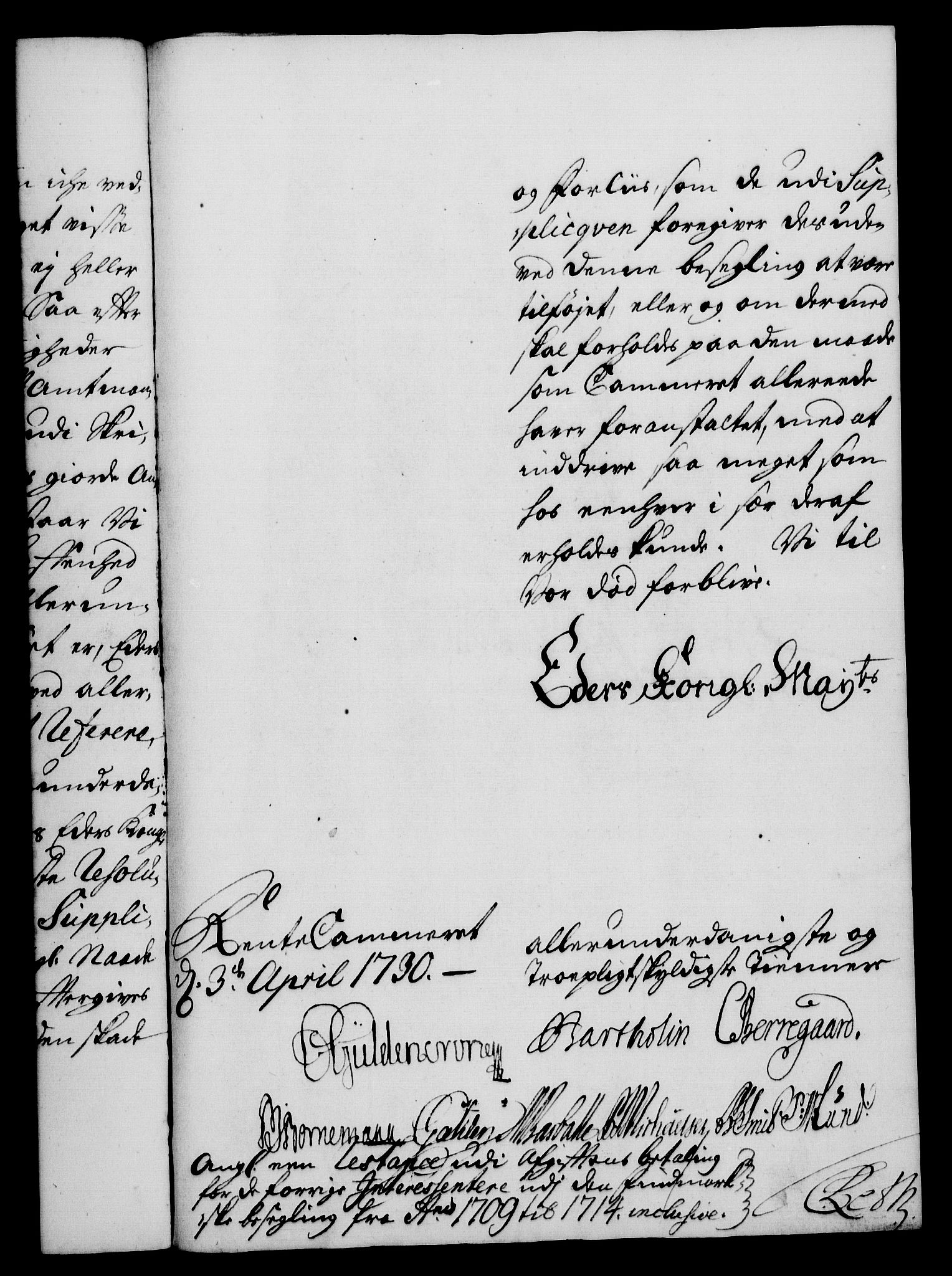 Rentekammeret, Kammerkanselliet, RA/EA-3111/G/Gf/Gfa/L0013: Norsk relasjons- og resolusjonsprotokoll (merket RK 52.13), 1730, p. 261