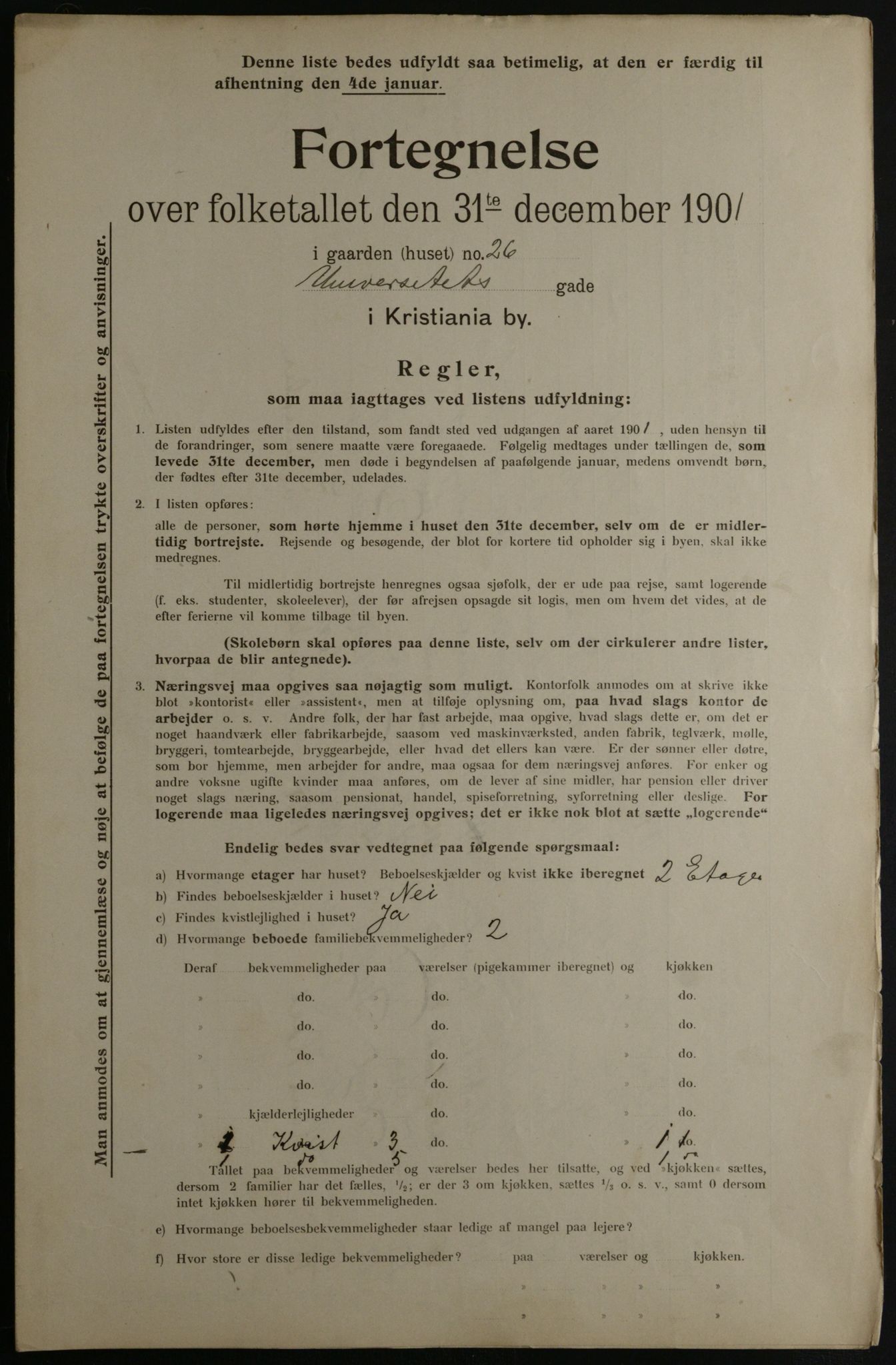 OBA, Municipal Census 1901 for Kristiania, 1901, p. 18396