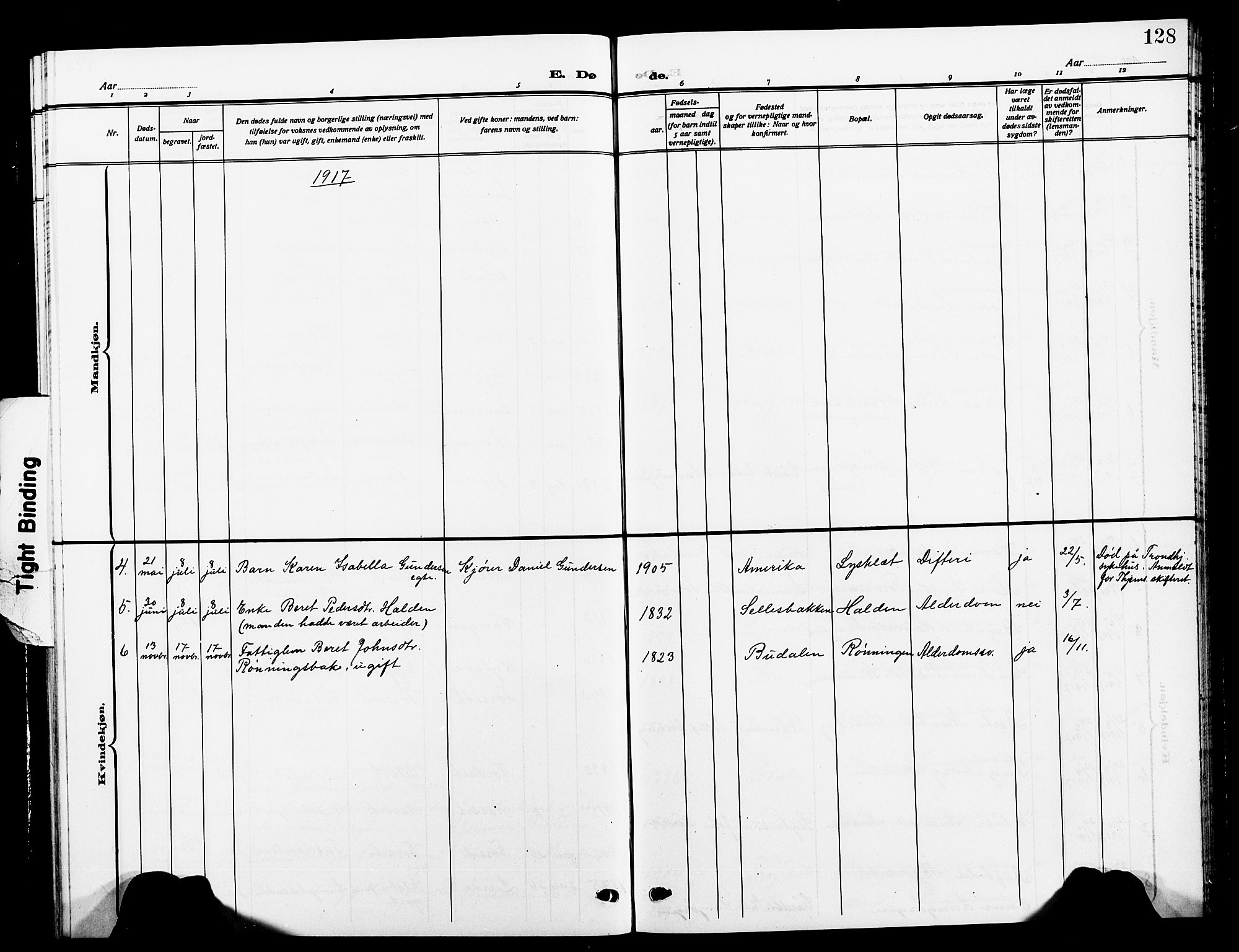 Ministerialprotokoller, klokkerbøker og fødselsregistre - Sør-Trøndelag, AV/SAT-A-1456/618/L0453: Parish register (copy) no. 618C04, 1907-1925, p. 128