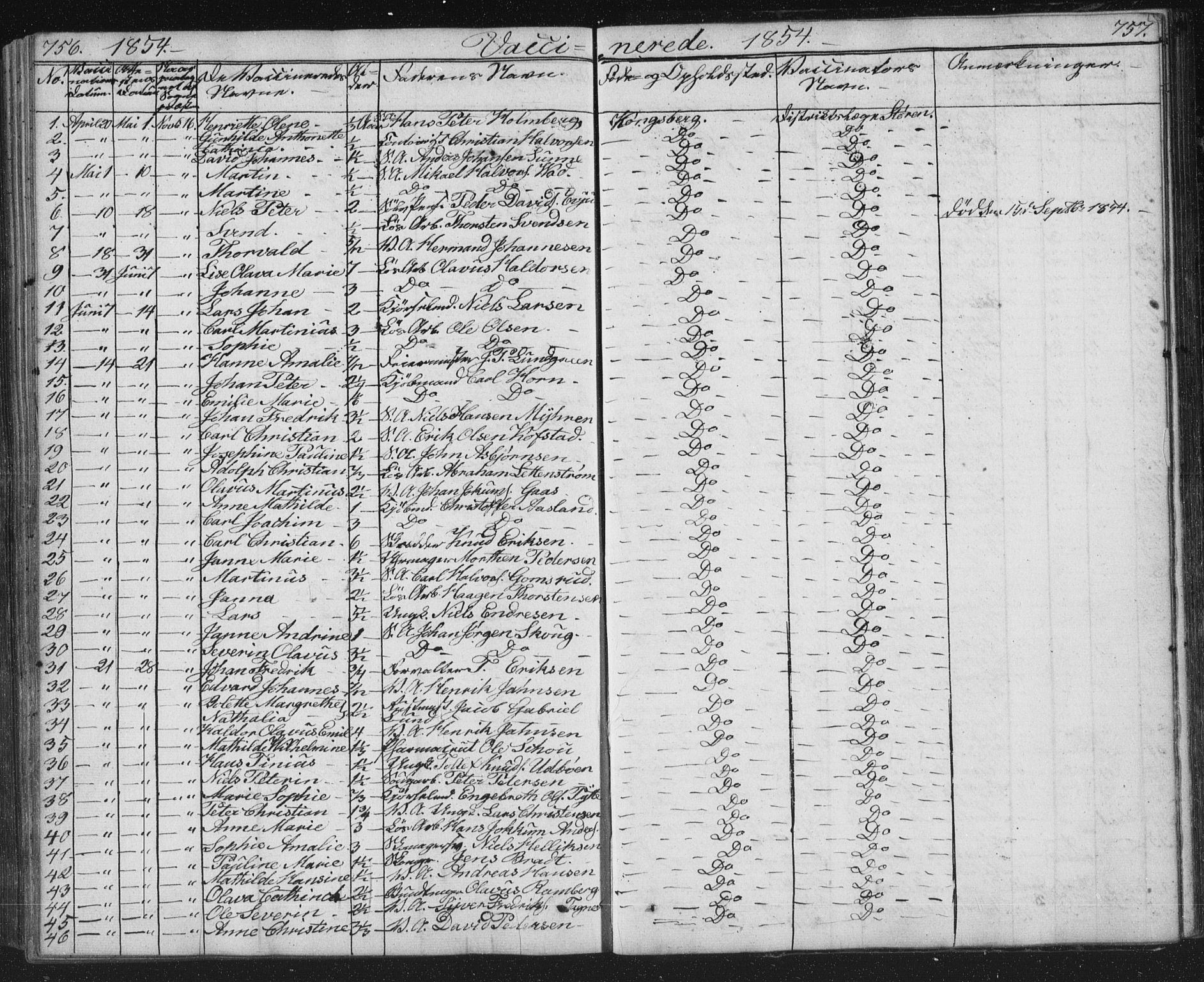 Kongsberg kirkebøker, SAKO/A-22/G/Ga/L0002: Parish register (copy) no. 2, 1839-1858, p. 756-757