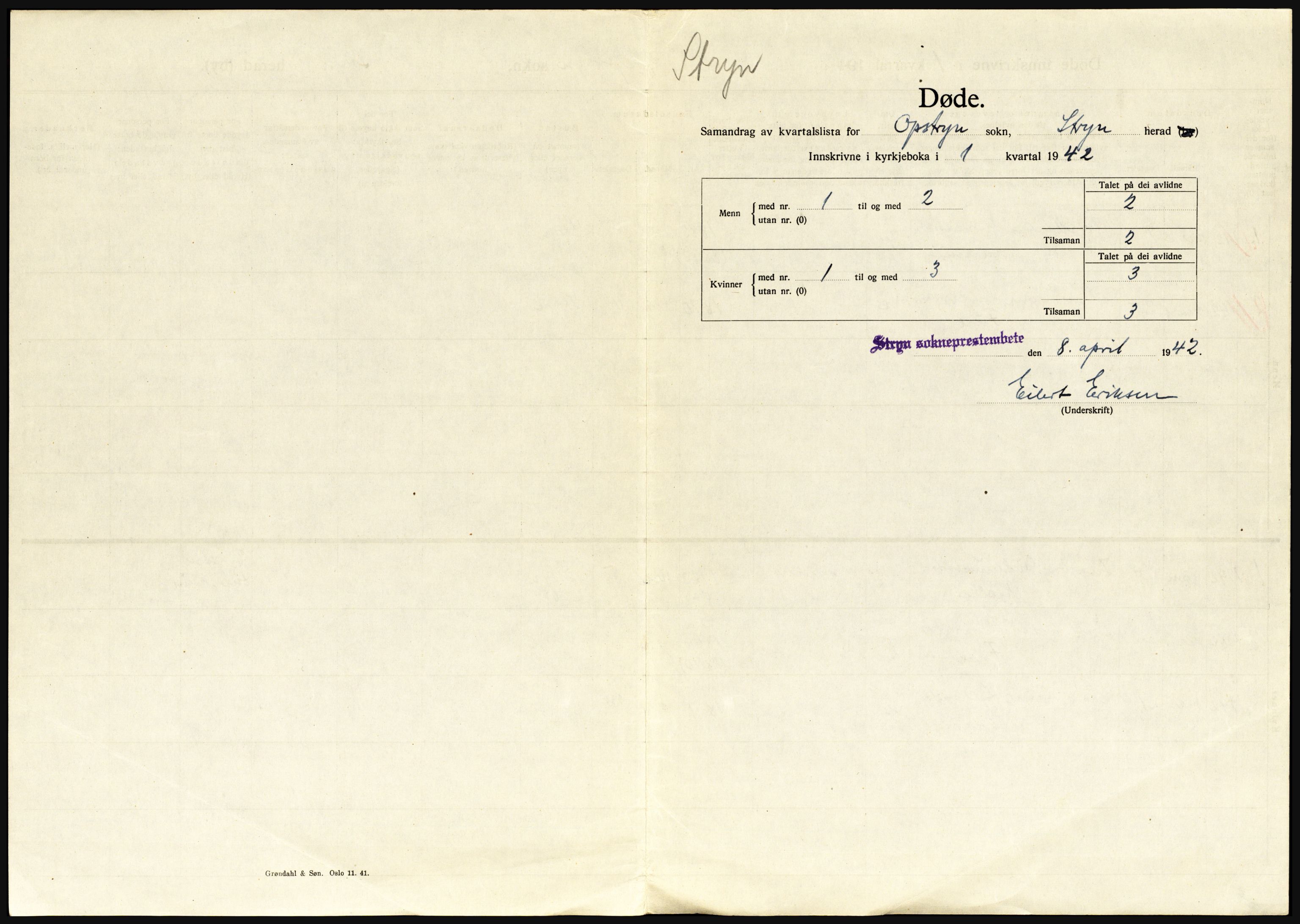 Statistisk sentralbyrå, Sosiodemografiske emner, Befolkning, AV/RA-S-2228/D/Df/Dfe/Dfeb/L0032: Sogn og Fjordane, 1942, p. 689