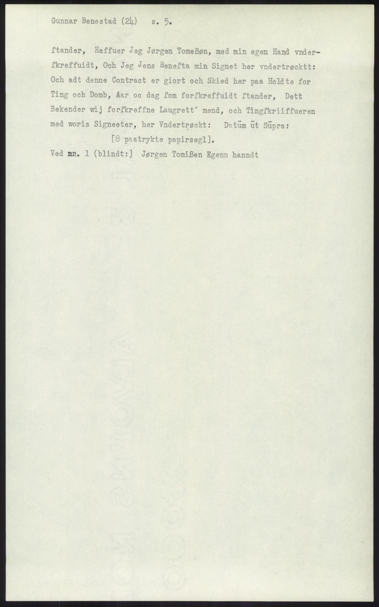 Samlinger til kildeutgivelse, Diplomavskriftsamlingen, AV/RA-EA-4053/H/Ha, p. 653