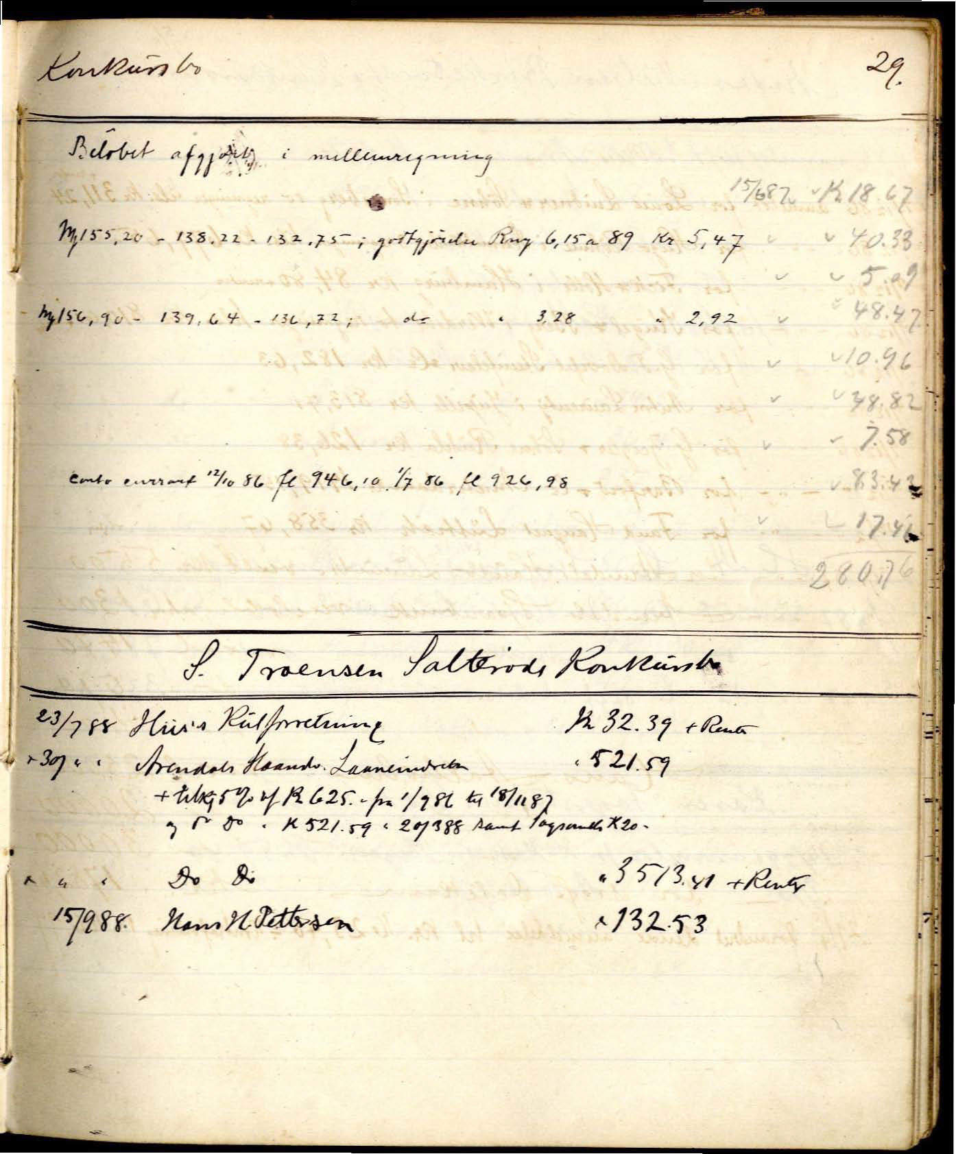 Dedekam, Michael Eidsvold. Overrettssakfører, AAKS/PA-2493/H/H01/L0001/0001: Behandling av konkurs/ auksjoner / Bog nr. 1 til anmeldte Fordringer i Konkursboer , 1881-1894, p. 33