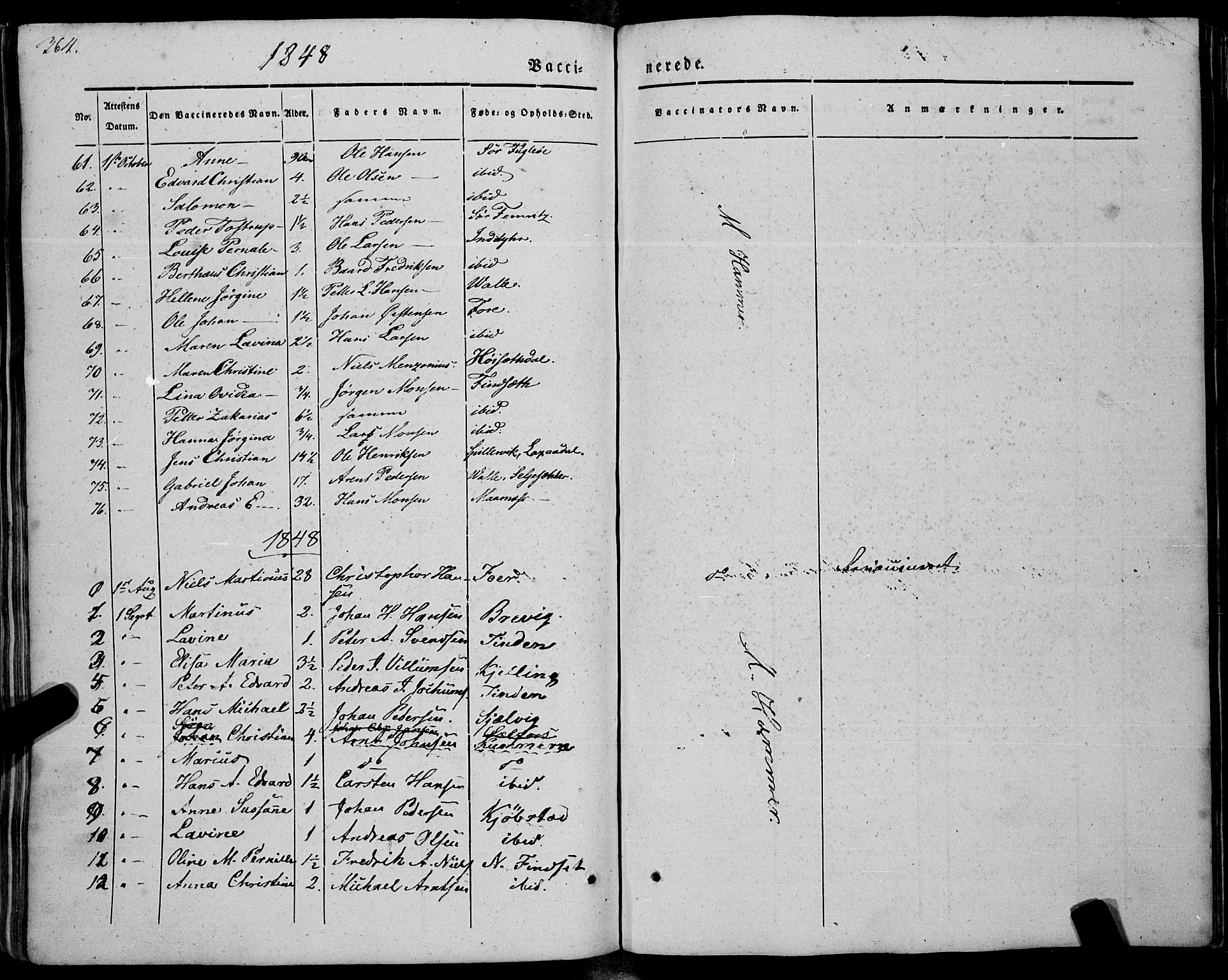 Ministerialprotokoller, klokkerbøker og fødselsregistre - Nordland, AV/SAT-A-1459/805/L0097: Parish register (official) no. 805A04, 1837-1861, p. 364