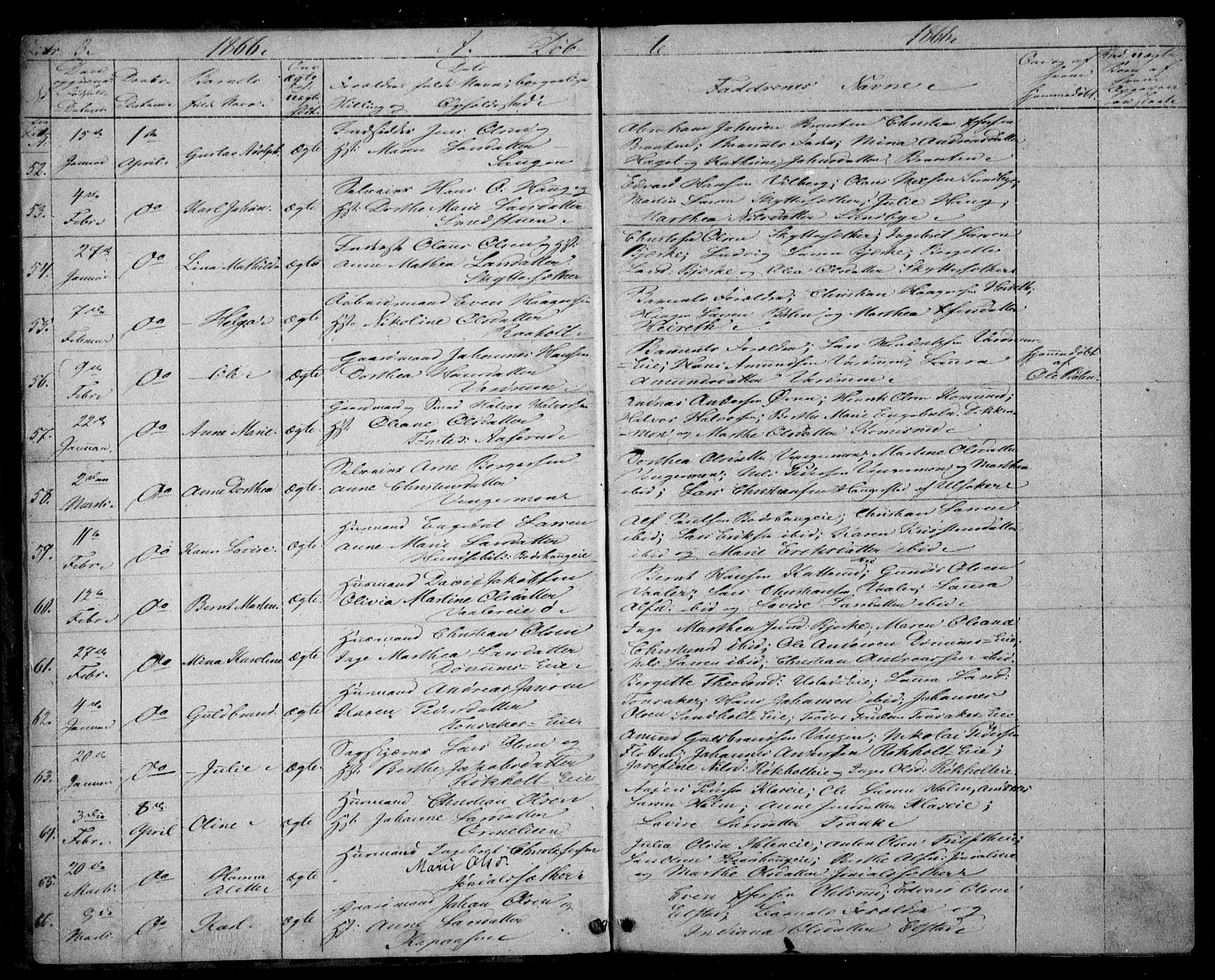 Eidsvoll prestekontor Kirkebøker, SAO/A-10888/G/Ga/L0002: Parish register (copy) no. I 2, 1866-1871, p. 3