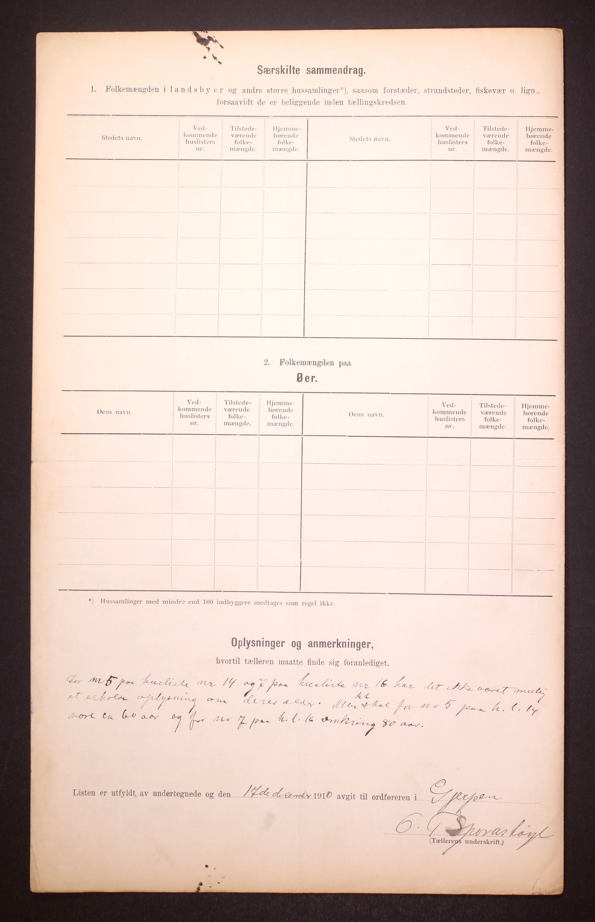 RA, 1910 census for Gjerpen, 1910, p. 58