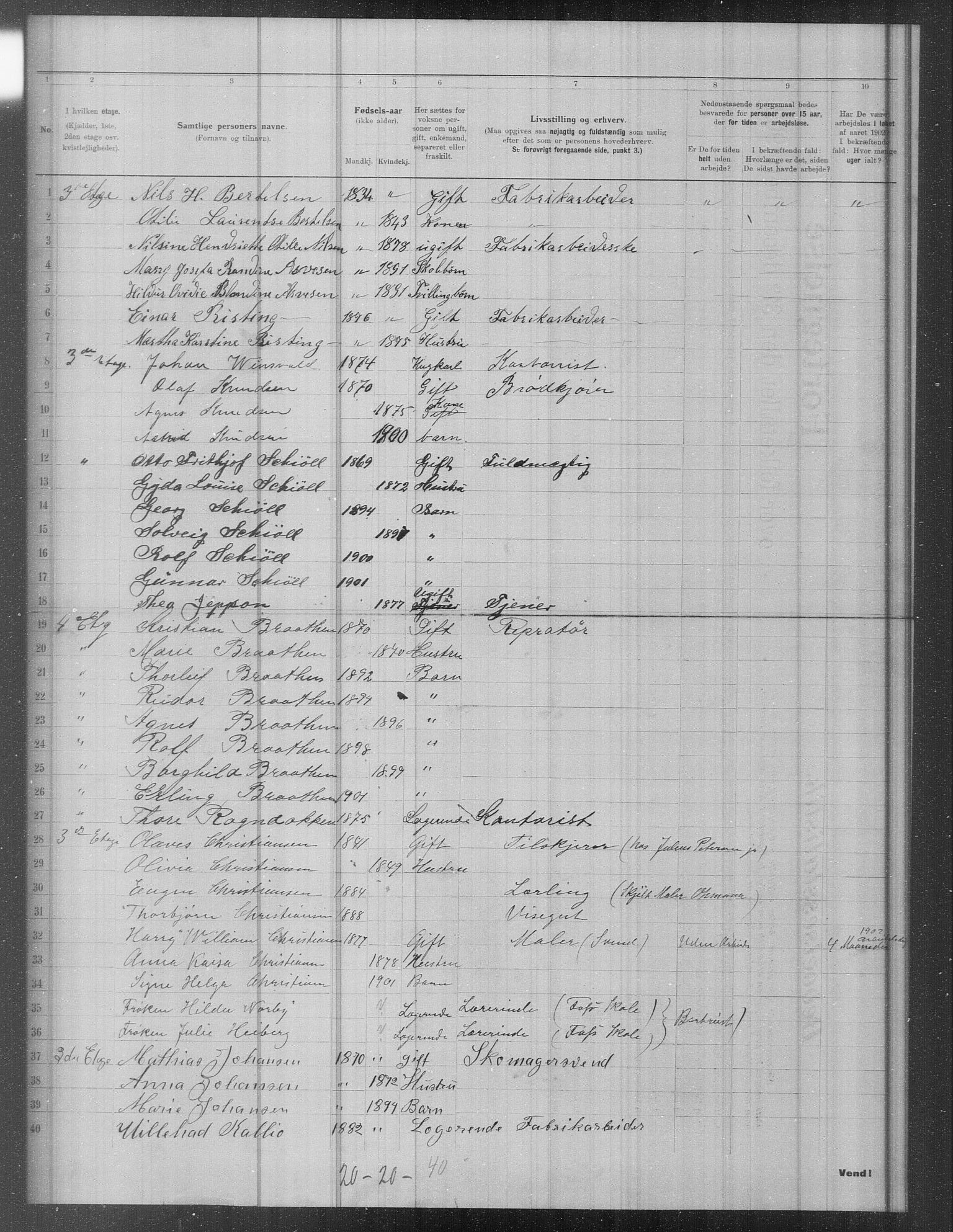 OBA, Municipal Census 1902 for Kristiania, 1902, p. 12308