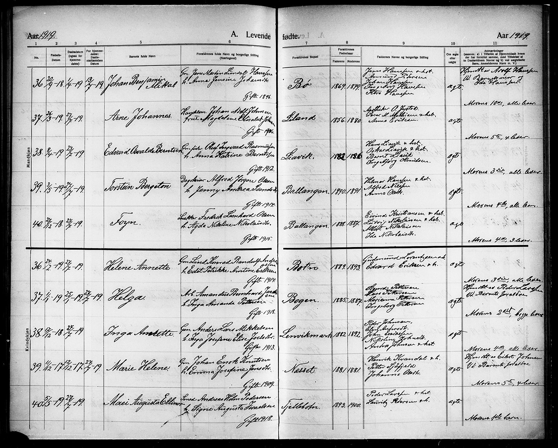 Ministerialprotokoller, klokkerbøker og fødselsregistre - Nordland, AV/SAT-A-1459/863/L0916: Parish register (copy) no. 863C06, 1907-1921