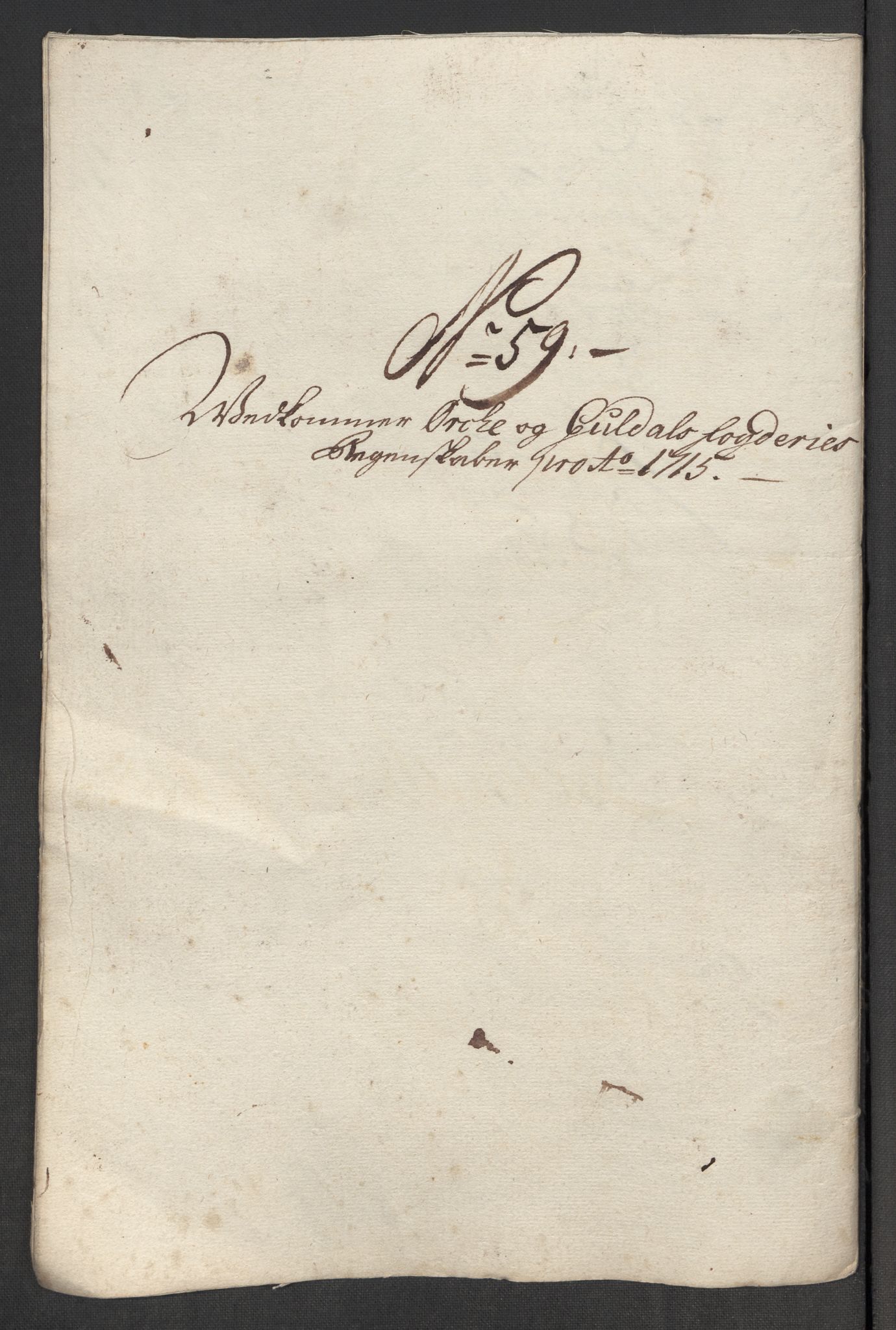 Rentekammeret inntil 1814, Reviderte regnskaper, Fogderegnskap, RA/EA-4092/R60/L3966: Fogderegnskap Orkdal og Gauldal, 1715, p. 450