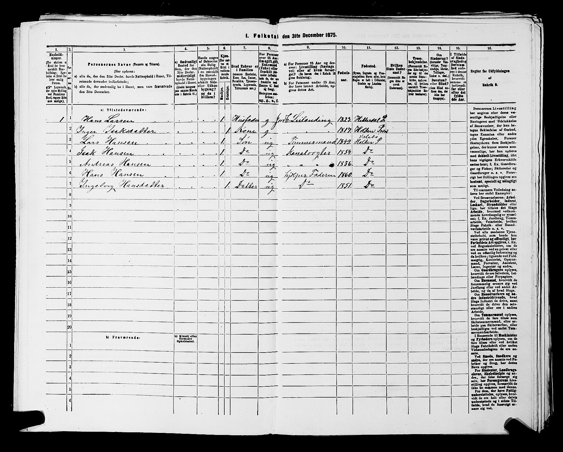 SAKO, 1875 census for 0819P Holla, 1875, p. 858