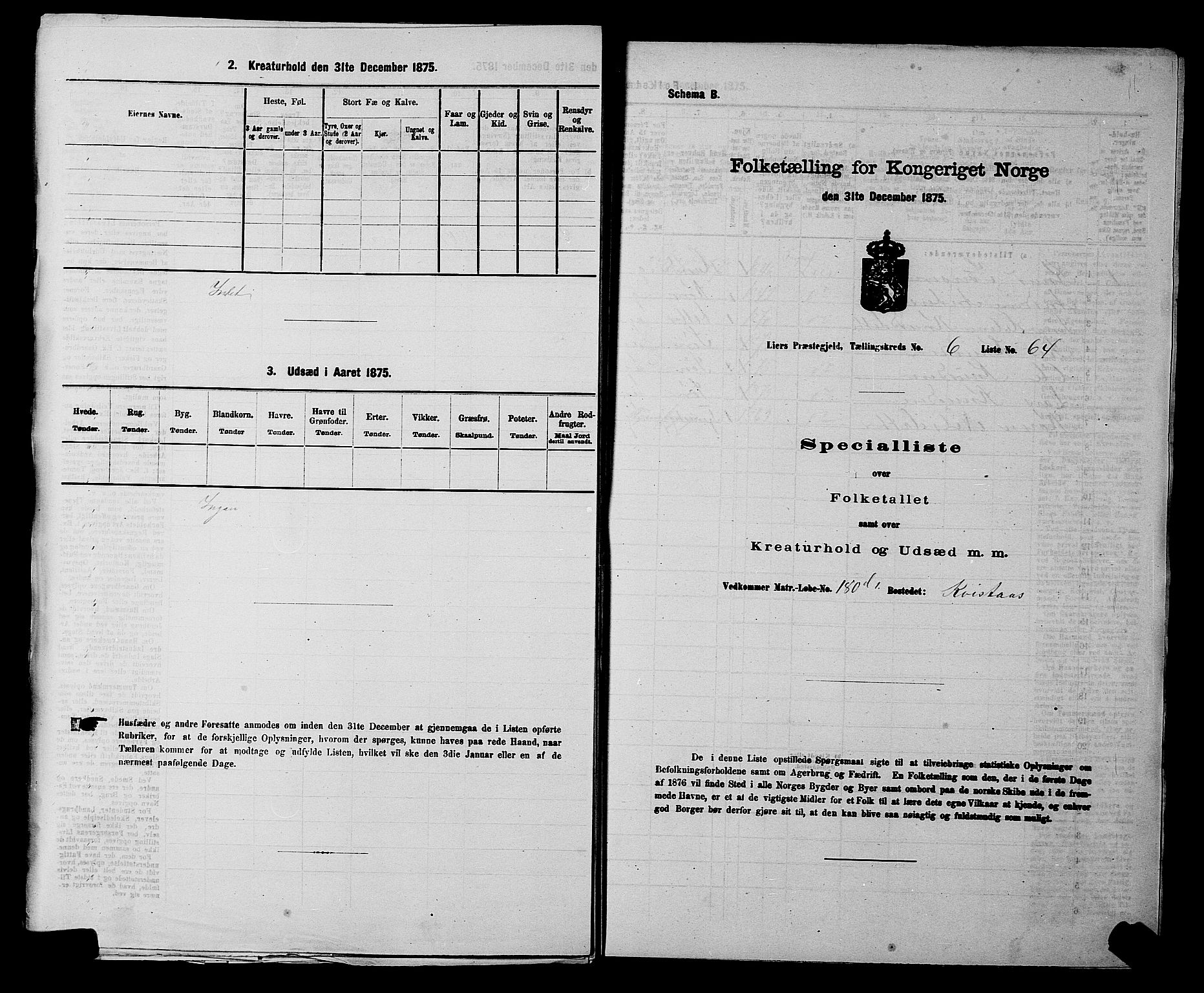 SAKO, 1875 census for 0626P Lier, 1875, p. 1086