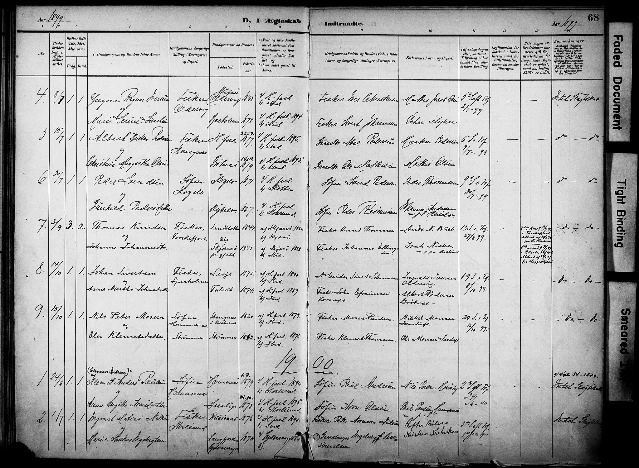 Hammerfest sokneprestkontor, SATØ/S-1347/H/Ha/L0012.kirke: Parish register (official) no. 12, 1898-1908, p. 68