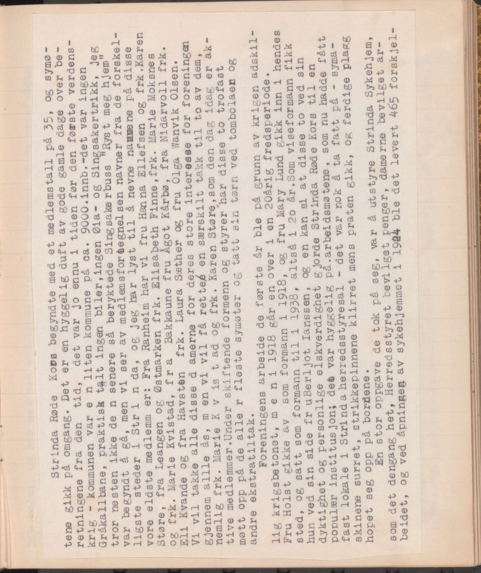 Trondheim Røde Kors, TRKO/PA-1204/A/Ab/L0004: Dagbok for Strinda Røde Kors, 1926-1952, p. 438