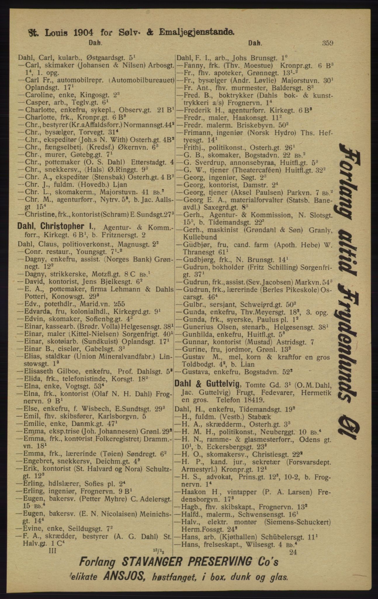 Kristiania/Oslo adressebok, PUBL/-, 1913, p. 371