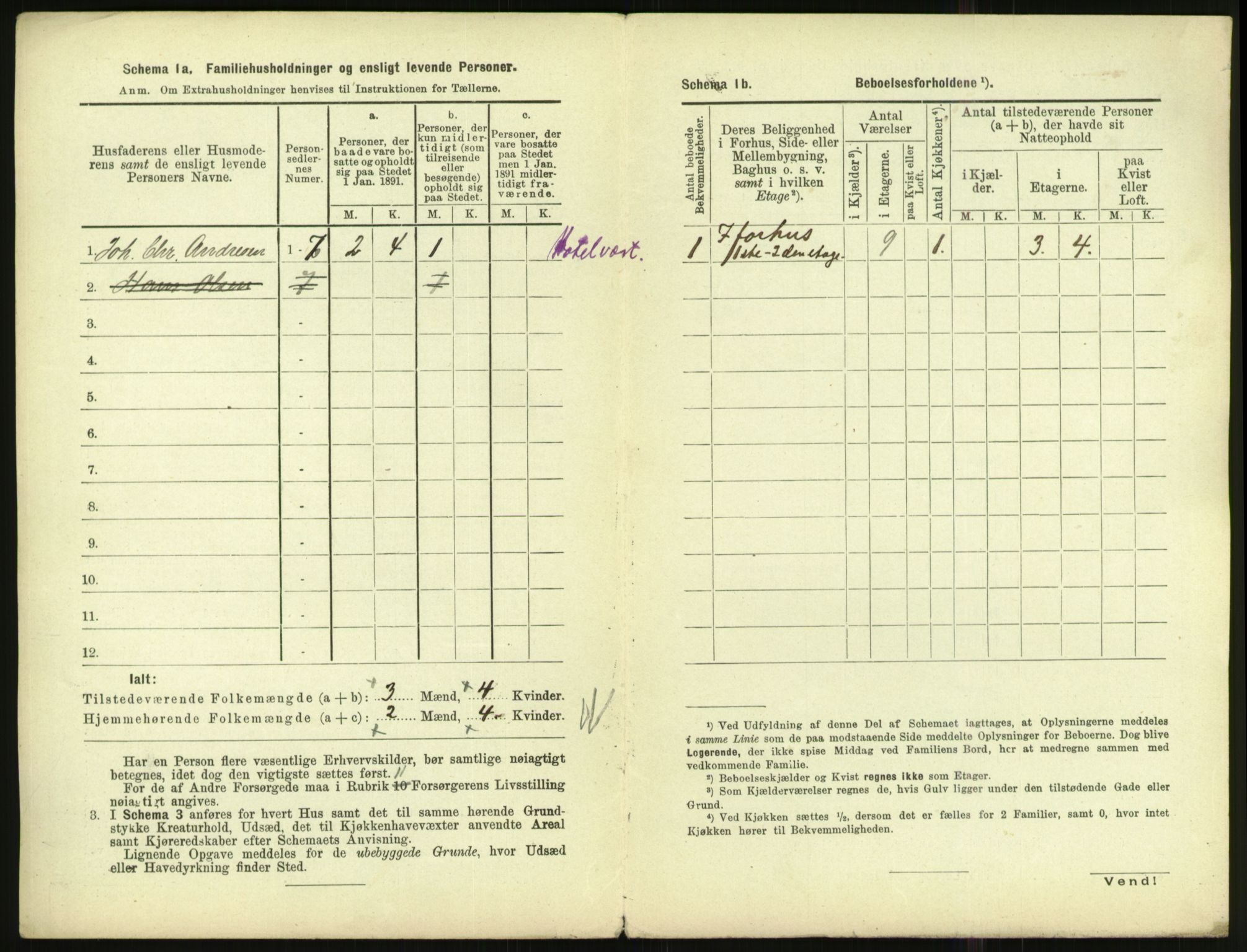 RA, 1891 census for 1001 Kristiansand, 1891, p. 2119