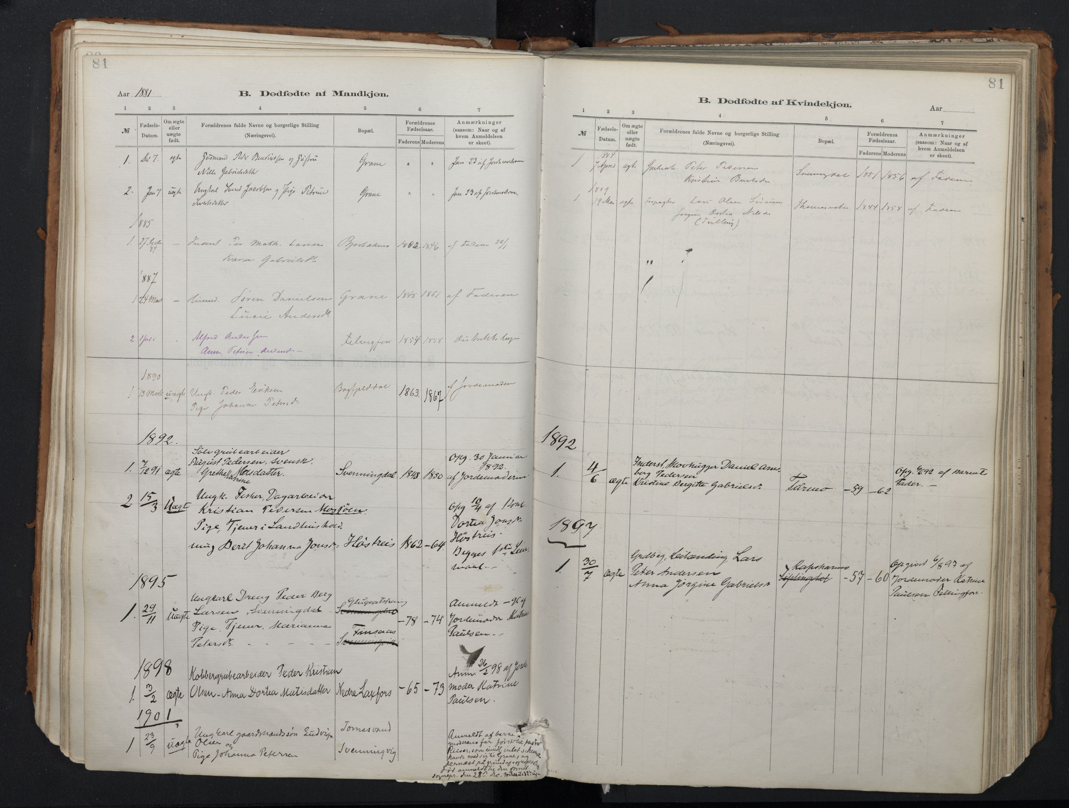 Ministerialprotokoller, klokkerbøker og fødselsregistre - Nordland, AV/SAT-A-1459/824/L0338: Parish register (official) no. 824A01, 1880-1915, p. 81