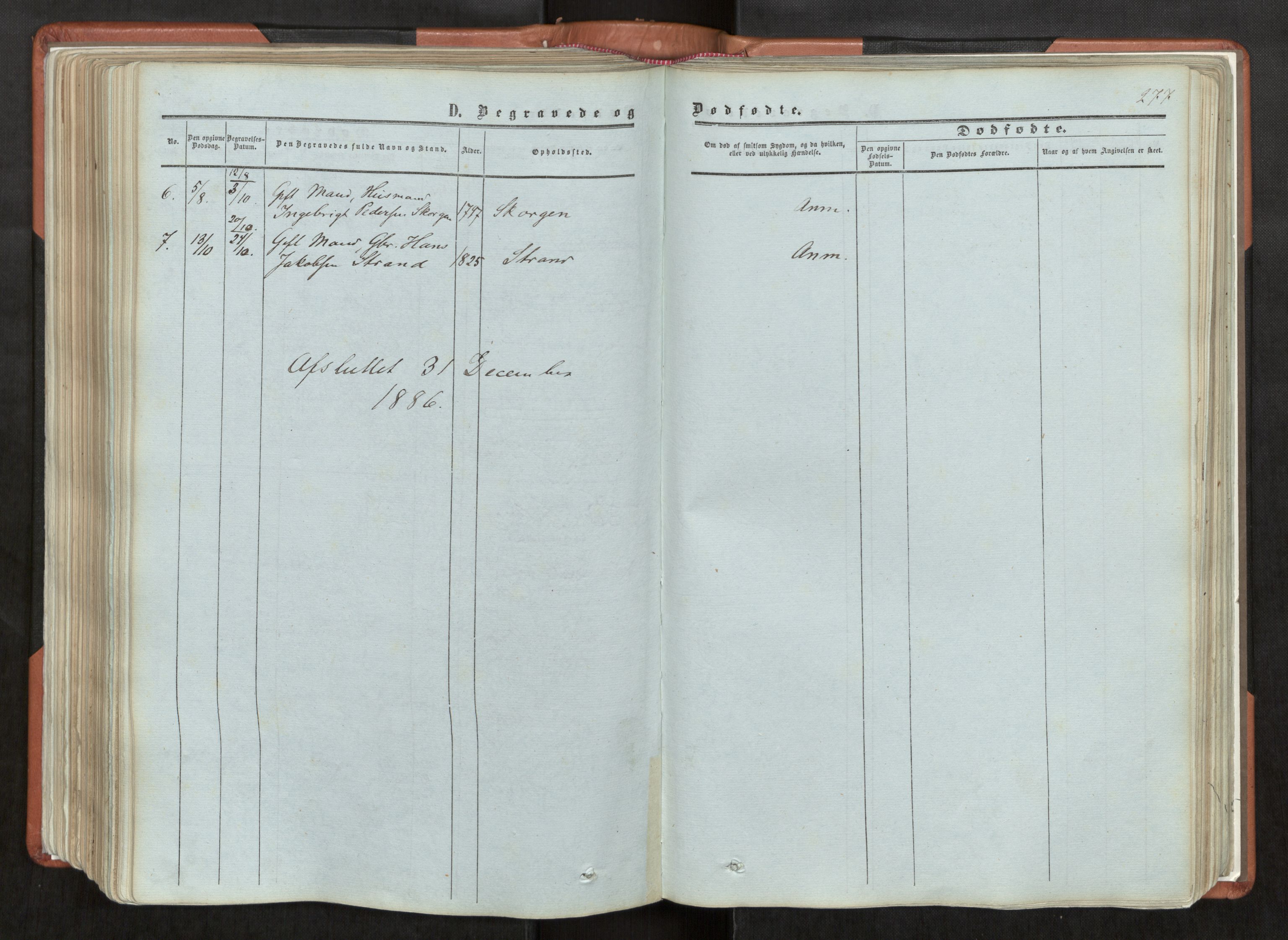 Ministerialprotokoller, klokkerbøker og fødselsregistre - Møre og Romsdal, AV/SAT-A-1454/544/L0572: Parish register (official) no. 544A05, 1854-1886, p. 277