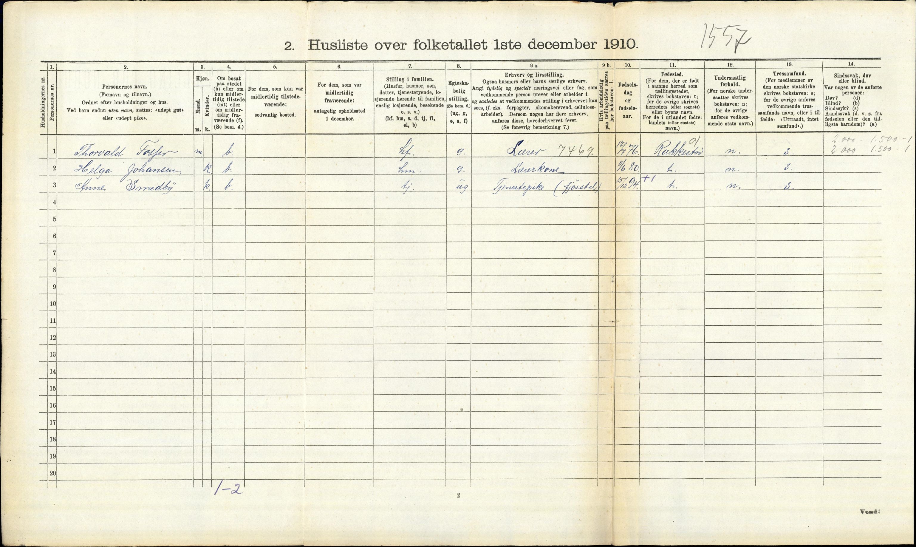 RA, 1910 census for Trøgstad, 1910, p. 148