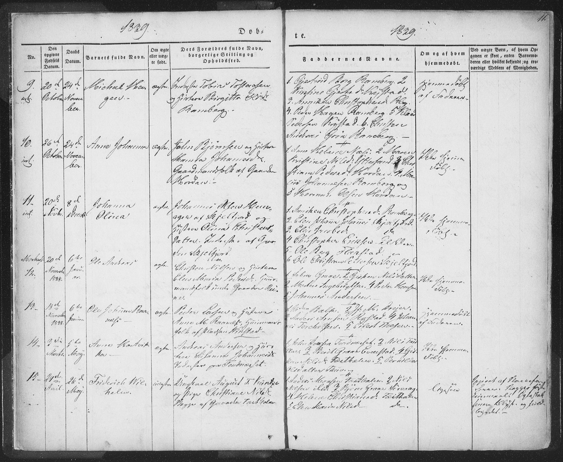 Ministerialprotokoller, klokkerbøker og fødselsregistre - Nordland, AV/SAT-A-1459/885/L1202: Parish register (official) no. 885A03, 1838-1859, p. 11